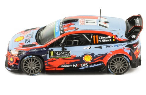 IXO 1:43 Scale Diecast Model Car - Hyundai i20 No.11 WRC T. NEUVILLE-N.GILSOUL 1ER RALLYE MONTE-CARLO 2019
