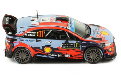 IXO 1:43 Scale Diecast Model Car - Hyundai i20 No.11 WRC T. NEUVILLE-N.GILSOUL 1ER RALLYE MONTE-CARLO 2019
