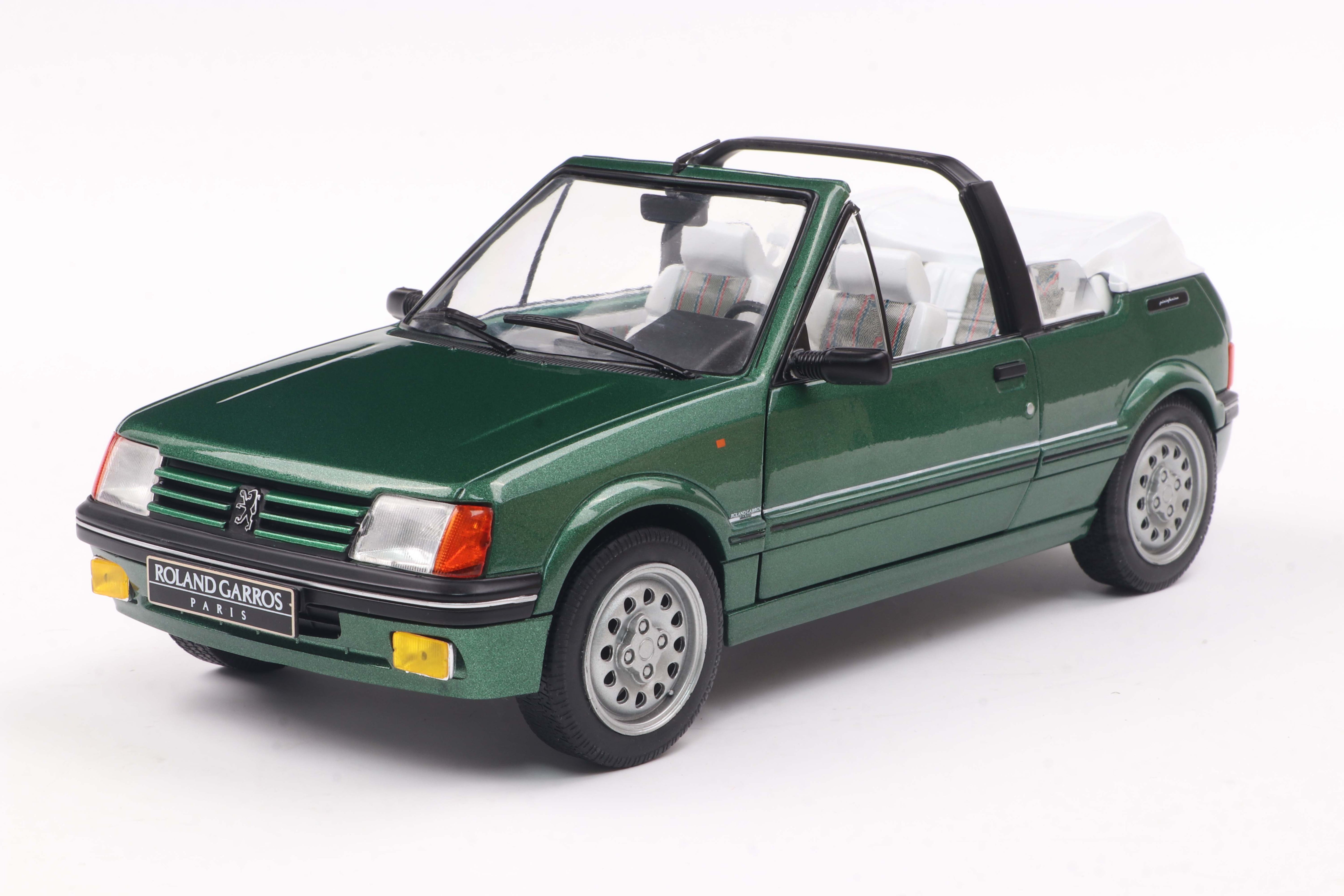 Solido 1:18 Diecast - 1986 Peugeot 205 CTi (Mk1) GTi 1.6 Cabriolet, Blue Green Metallic - S1806204
