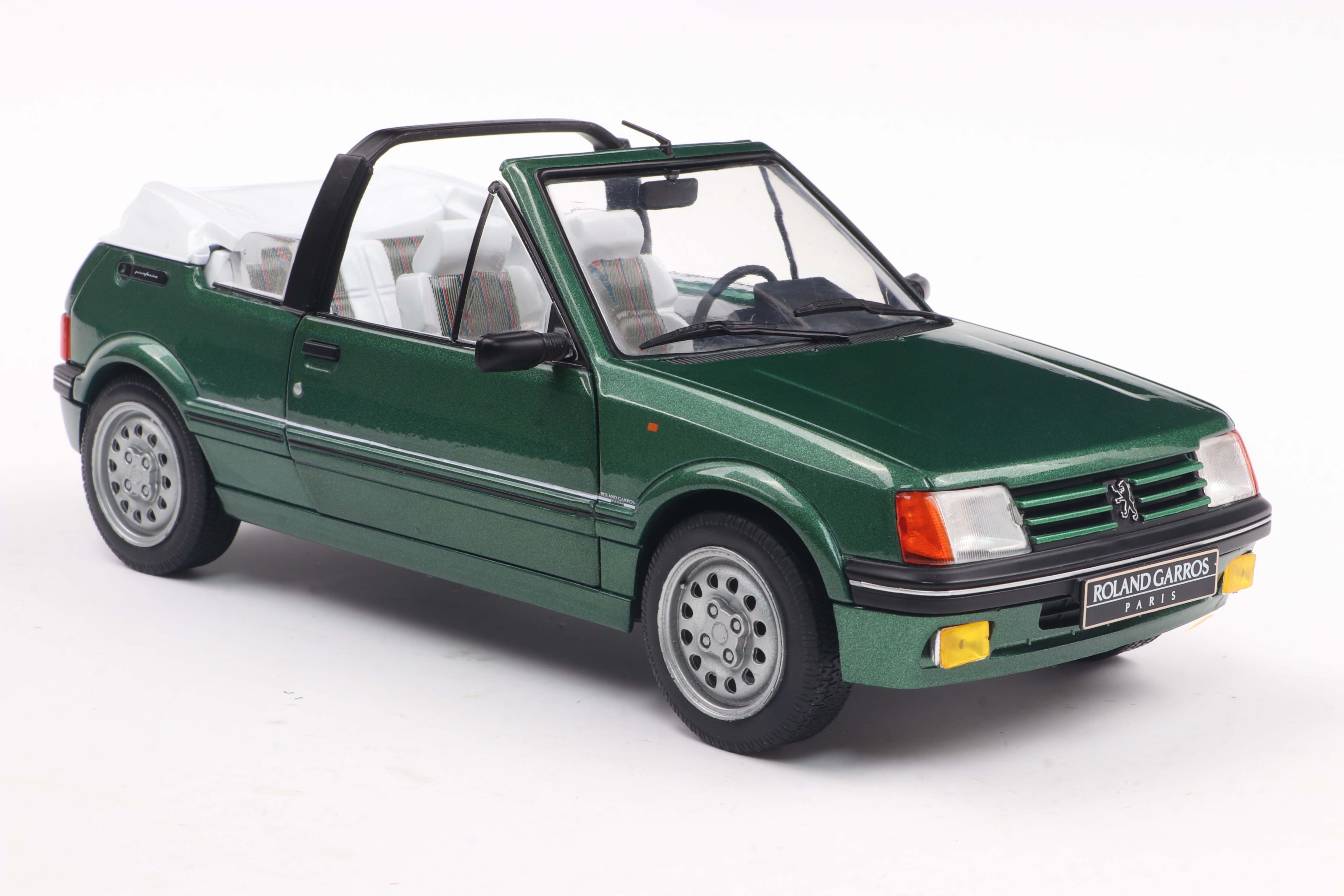 Solido 1:18 Diecast - 1986 Peugeot 205 CTi (Mk1) GTi 1.6 Cabriolet, Blue Green Metallic - S1806204