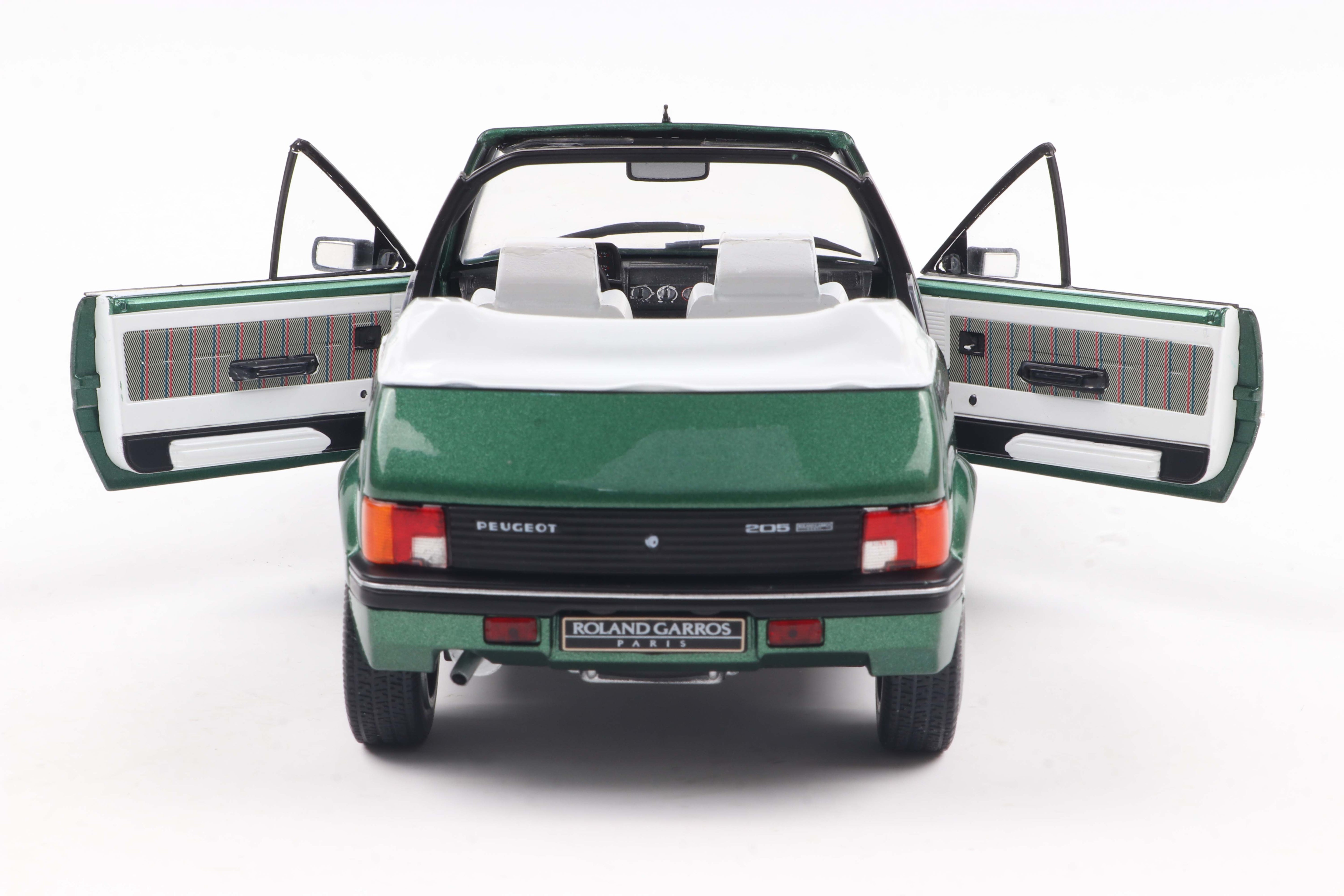 Solido 1:18 Diecast - 1986 Peugeot 205 CTi (Mk1) GTi 1.6 Cabriolet, Blue Green Metallic - S1806204