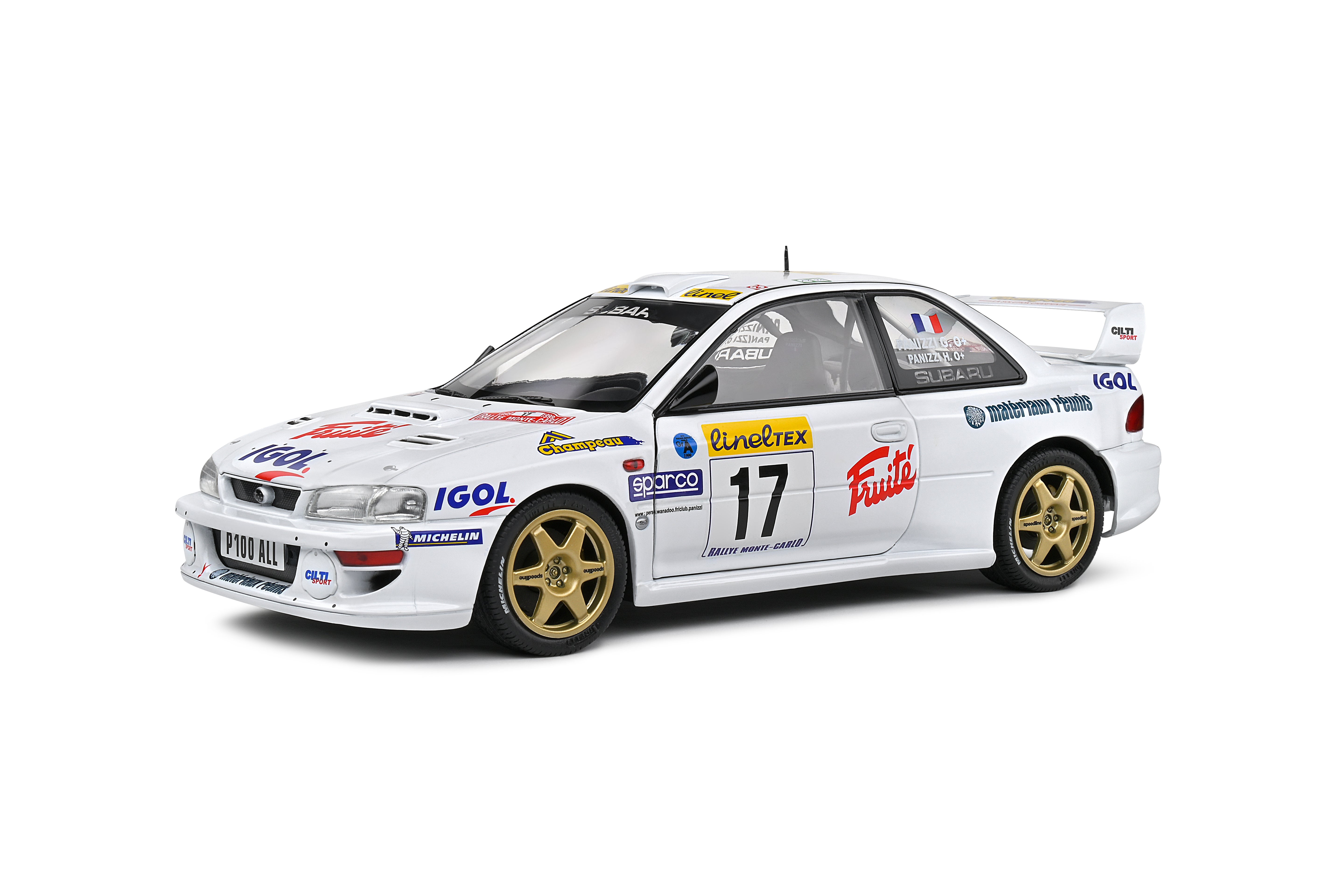 Solido 1:18 Diecast - Subaru Impreza S5 WRC99 22B RALLYE MONTE CARLO 1999 N.17 PANIZZI/PANIZZI
