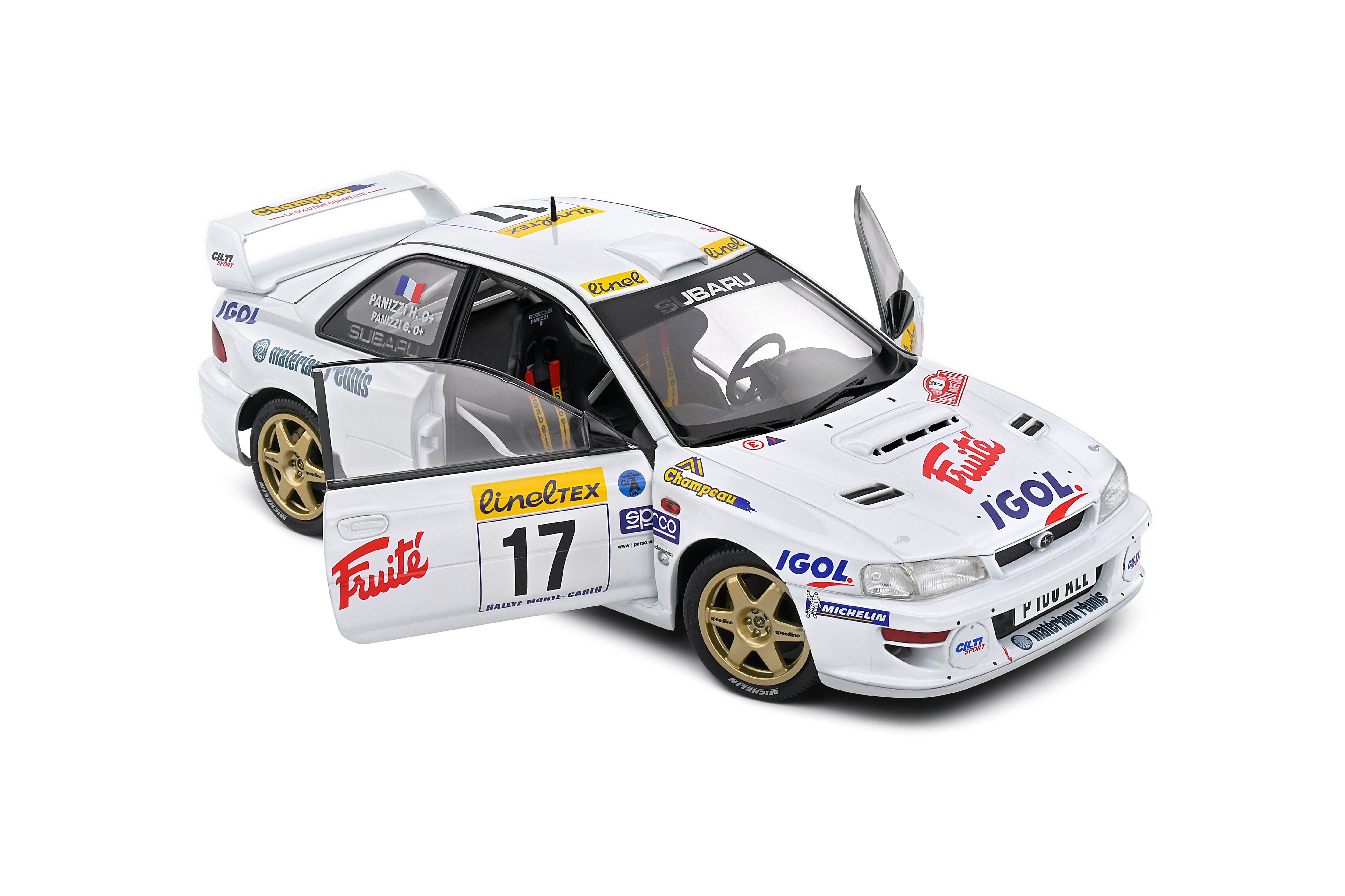 Solido 1:18 Diecast - Subaru Impreza S5 WRC99 22B RALLYE MONTE CARLO 1999 N.17 PANIZZI/PANIZZI
