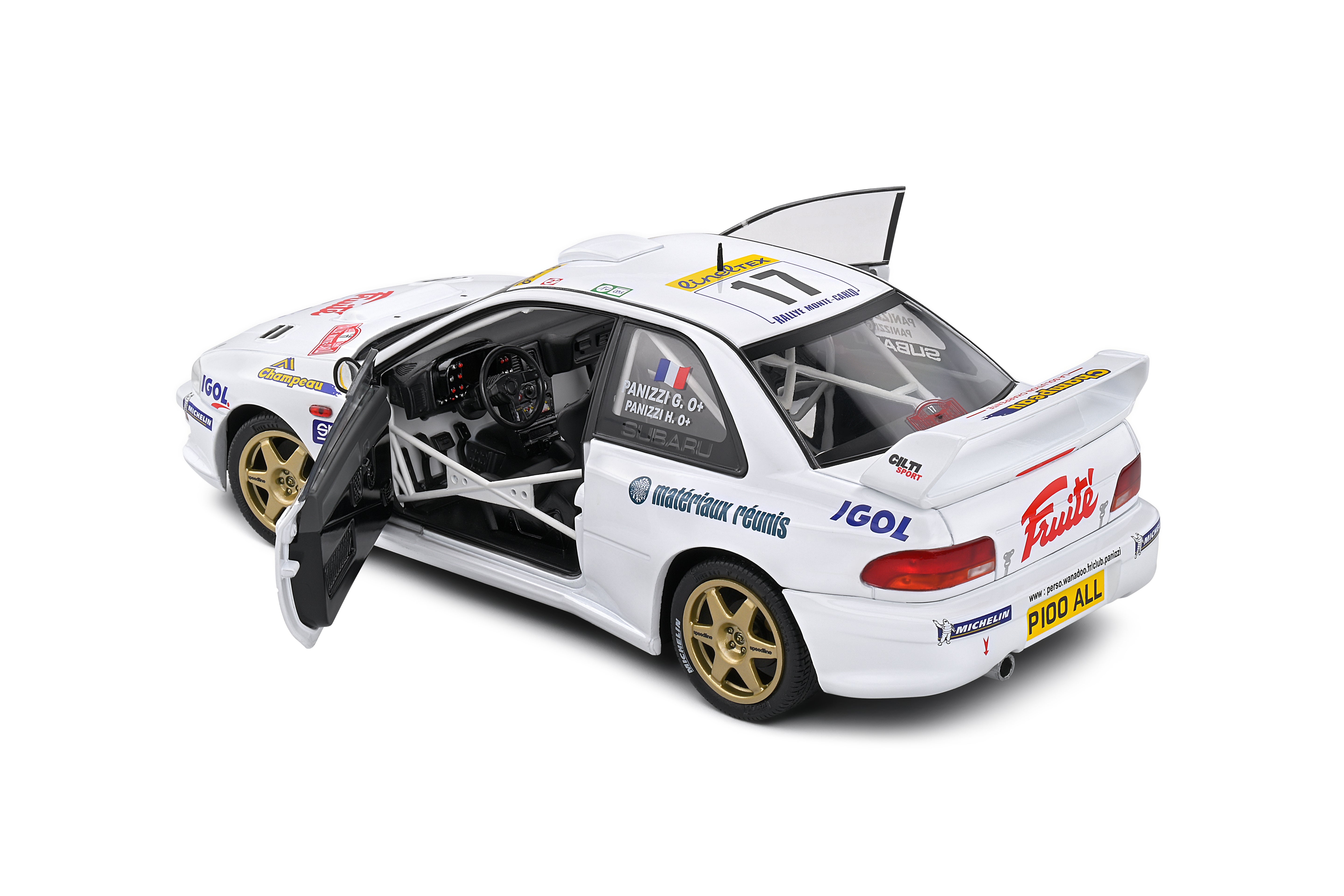 Solido 1:18 Diecast - Subaru Impreza S5 WRC99 22B RALLYE MONTE CARLO 1999 N.17 PANIZZI/PANIZZI