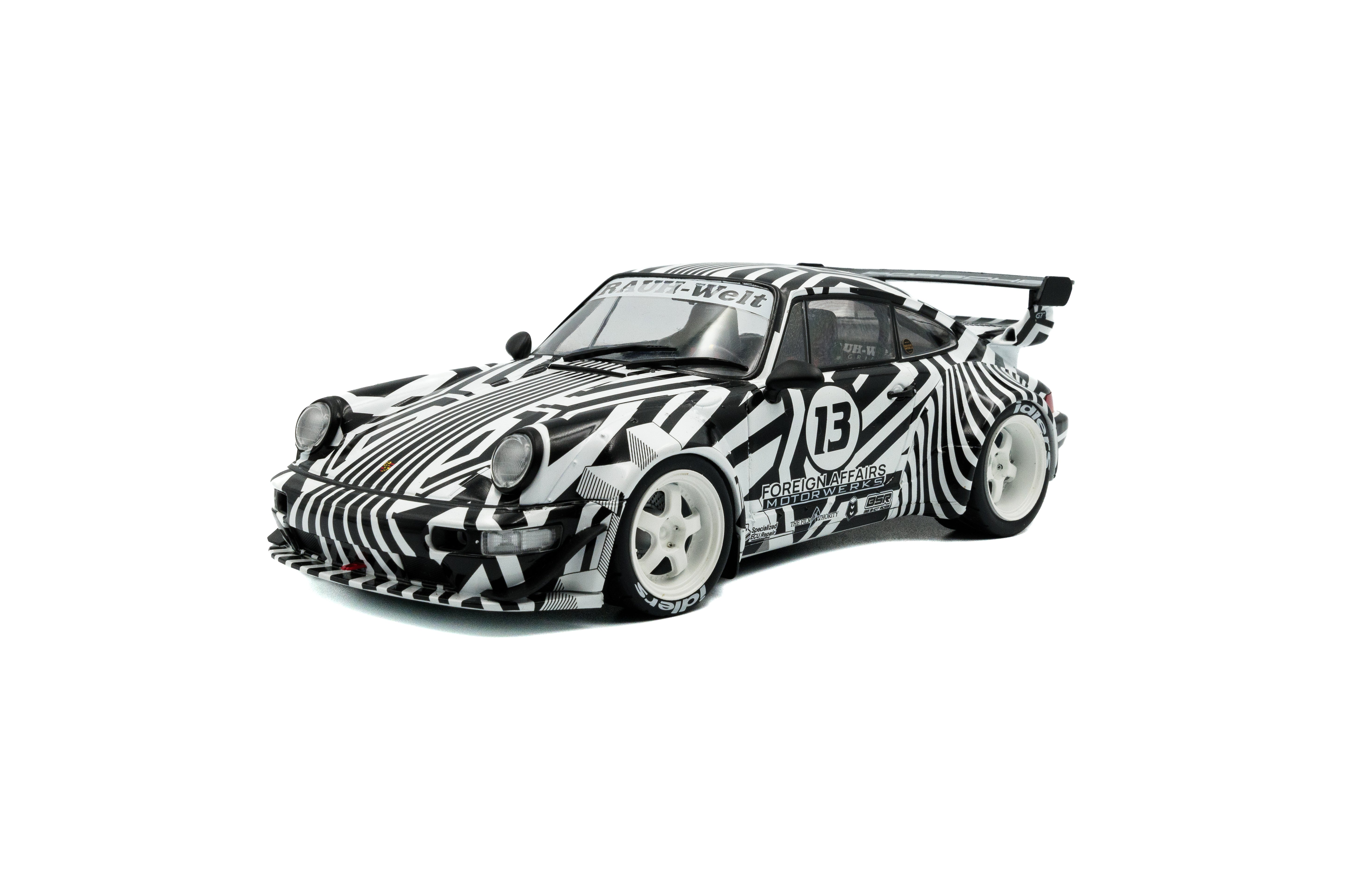 Solido 1:18 Diecast - 2022 Porsche 911 RWB Bodykit 'The Zebra' Camouflage - S1807513