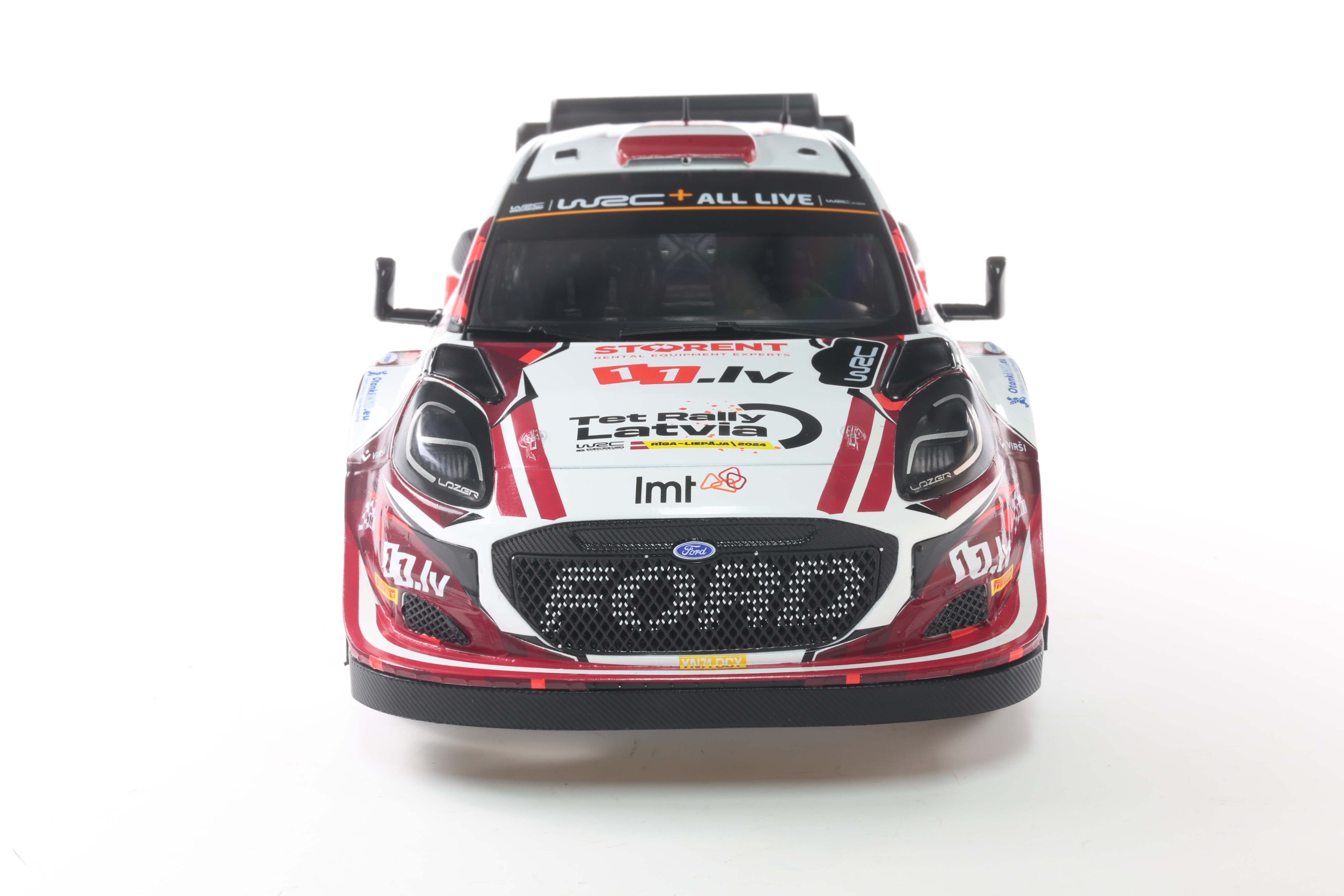 Solido 1:18 Diecast - Ford Puma Rally1 Team M Sport WRT N 22 7th Rally Latvia 2024 Sesks/Francis - White/Black/Red - S1809507