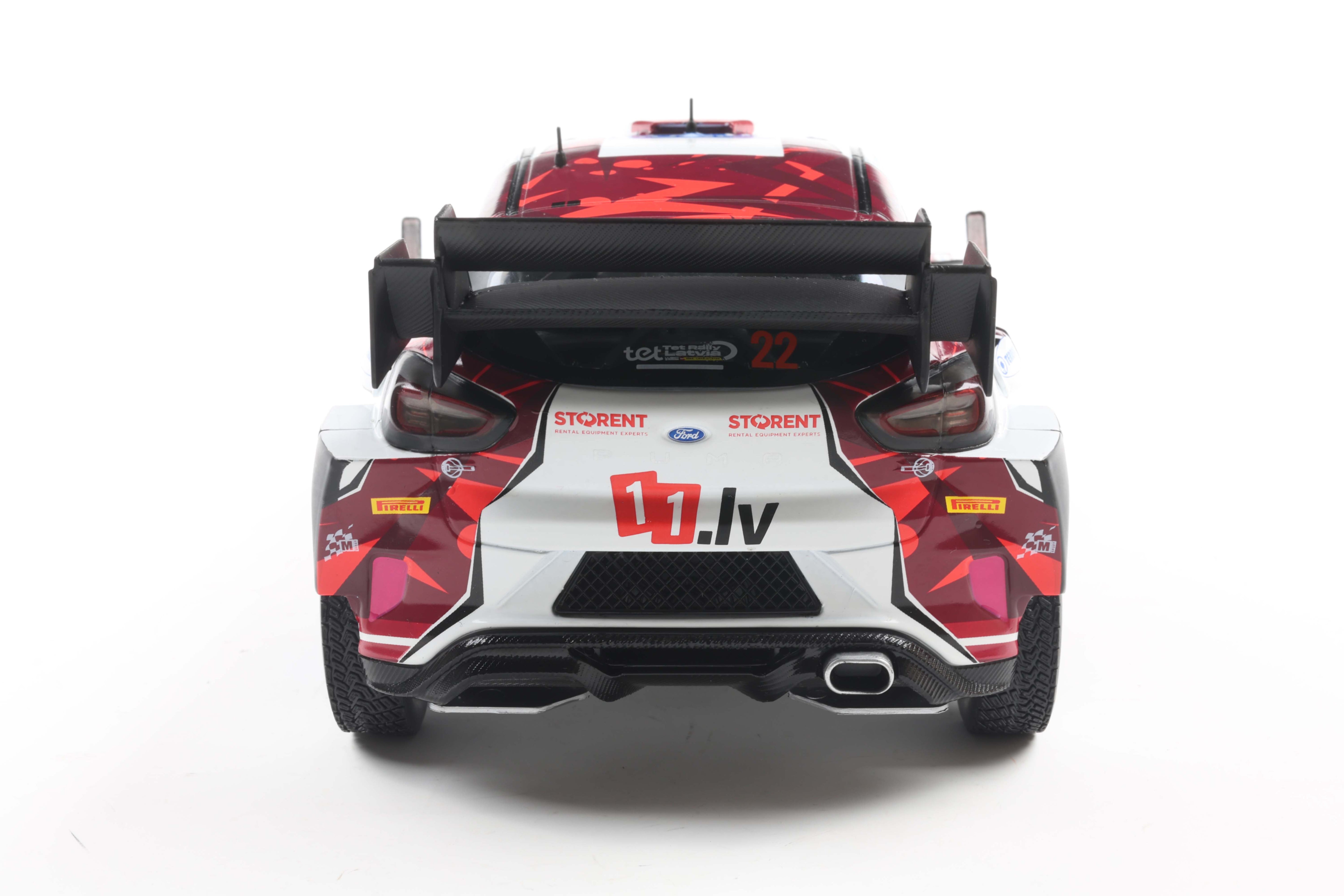 Solido 1:18 Diecast - Ford Puma Rally1 Team M Sport WRT N 22 7th Rally Latvia 2024 Sesks/Francis - White/Black/Red - S1809507