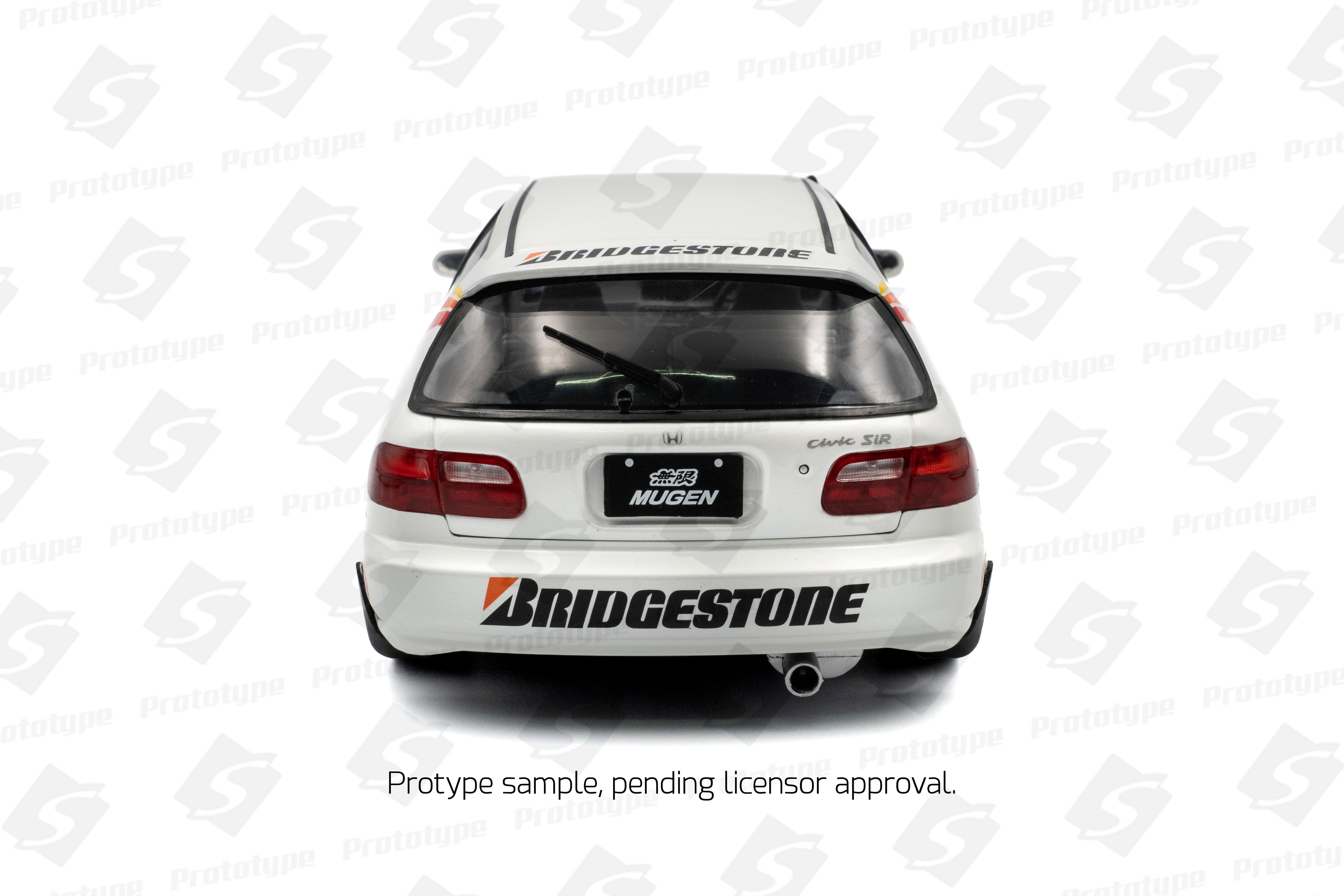 Solido 1:18 Diecast - 1992 Honda Civic (EG6) Solido Works Mugen Racing, White - S1810404