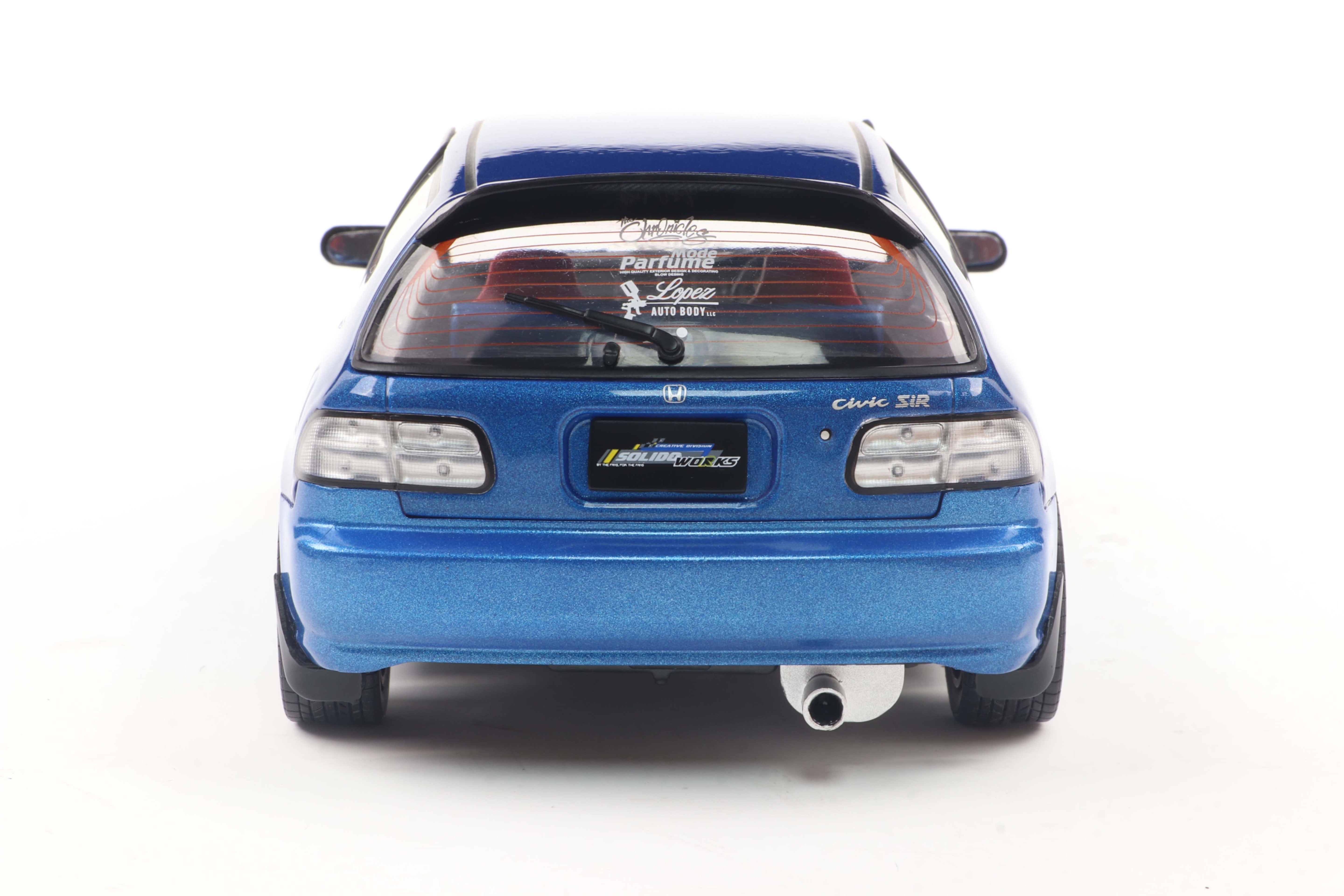 Solido 1:18 Diecast - 1992 Honda Civic (EG6) Solido Works , Blue/Black - S1810406