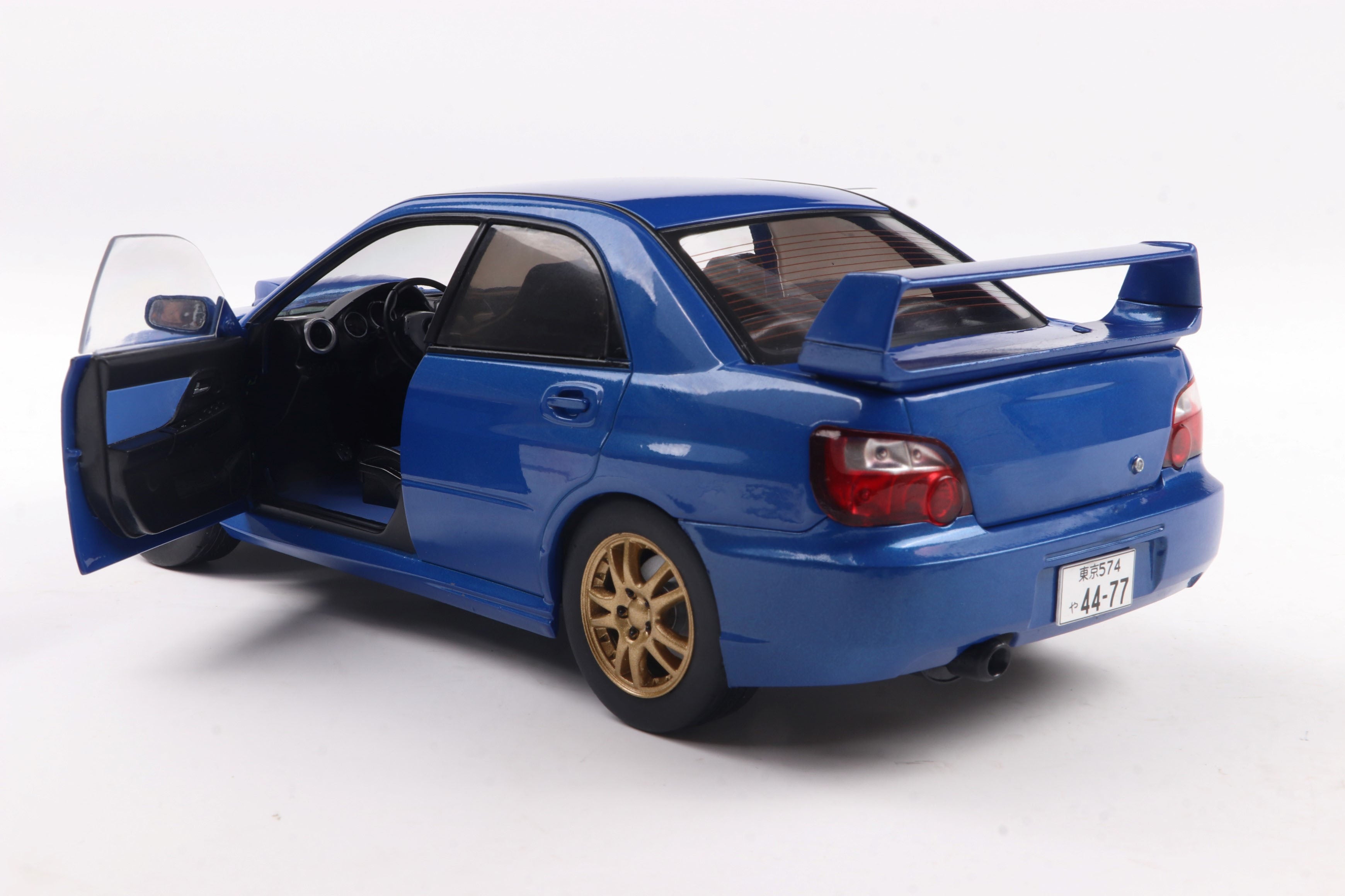 Solido 1:18 Diecast - 2003 Subaru Impreza WRX STI, Sonic Blue - S1812301