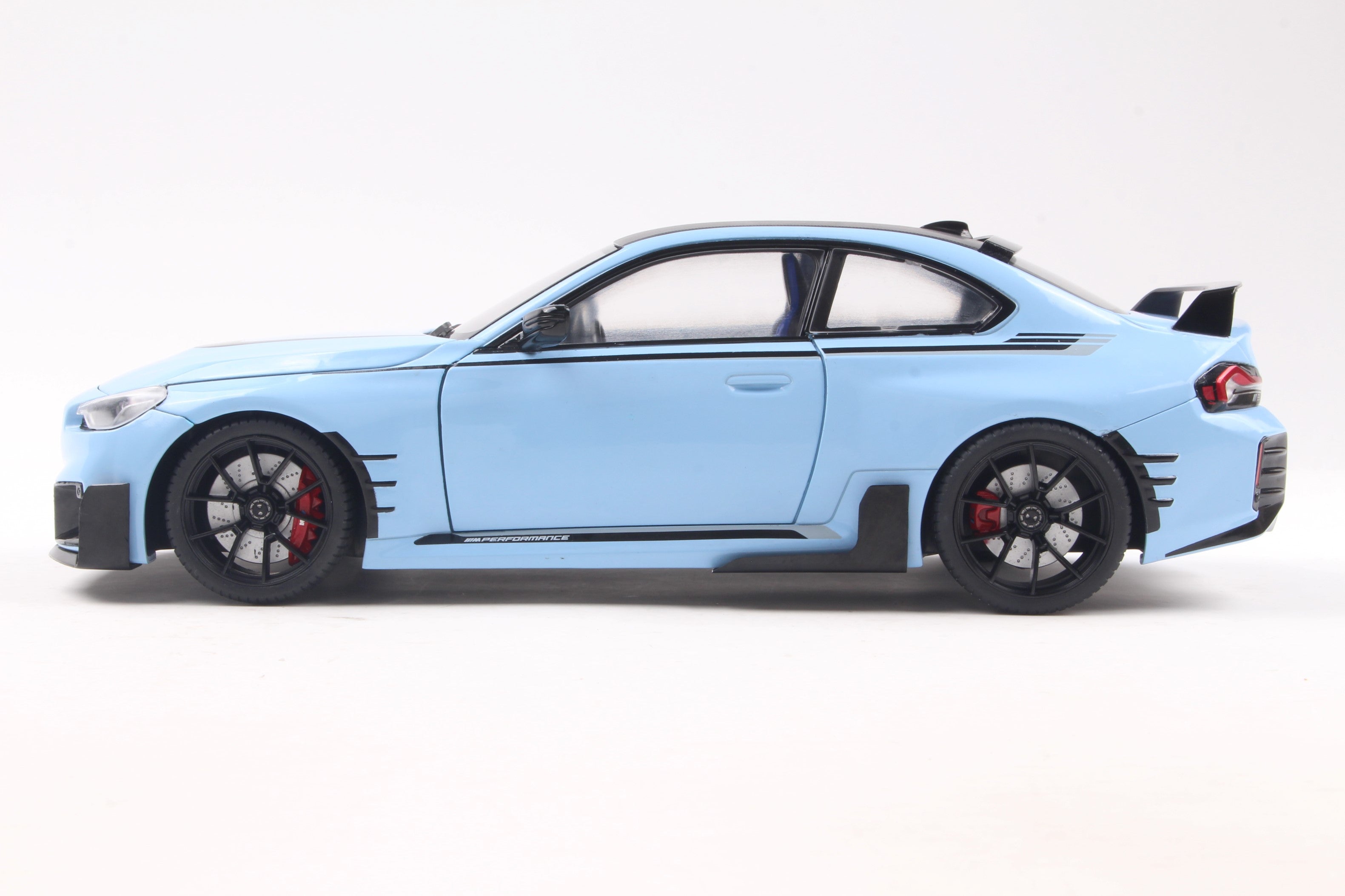Solido 1:18 Diecast - 2024 BMW 2 Series M-Performance Parts (G87), Light Blue/Black - S1812901