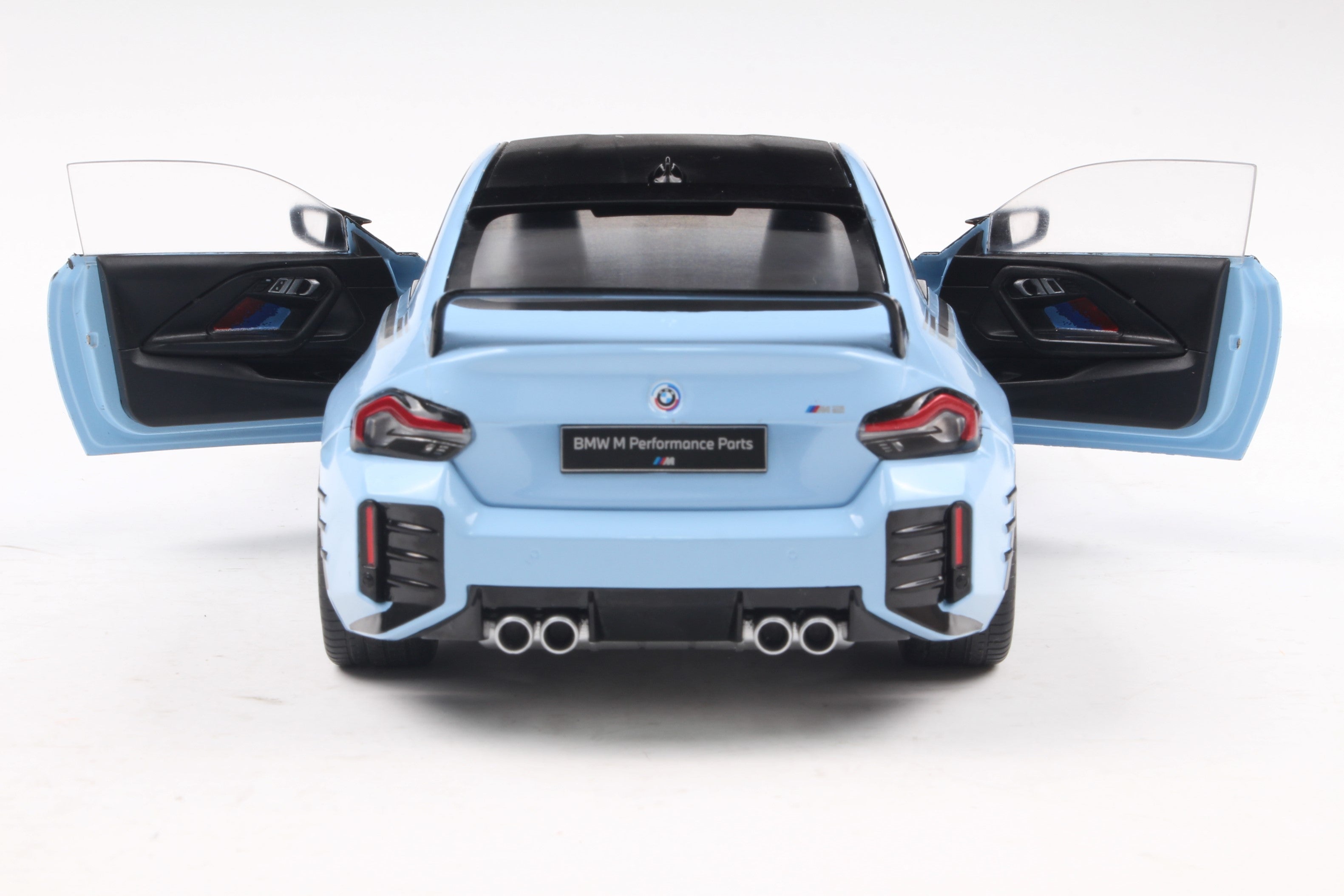 Solido 1:18 Diecast - 2024 BMW 2 Series M-Performance Parts (G87), Light Blue/Black - S1812901