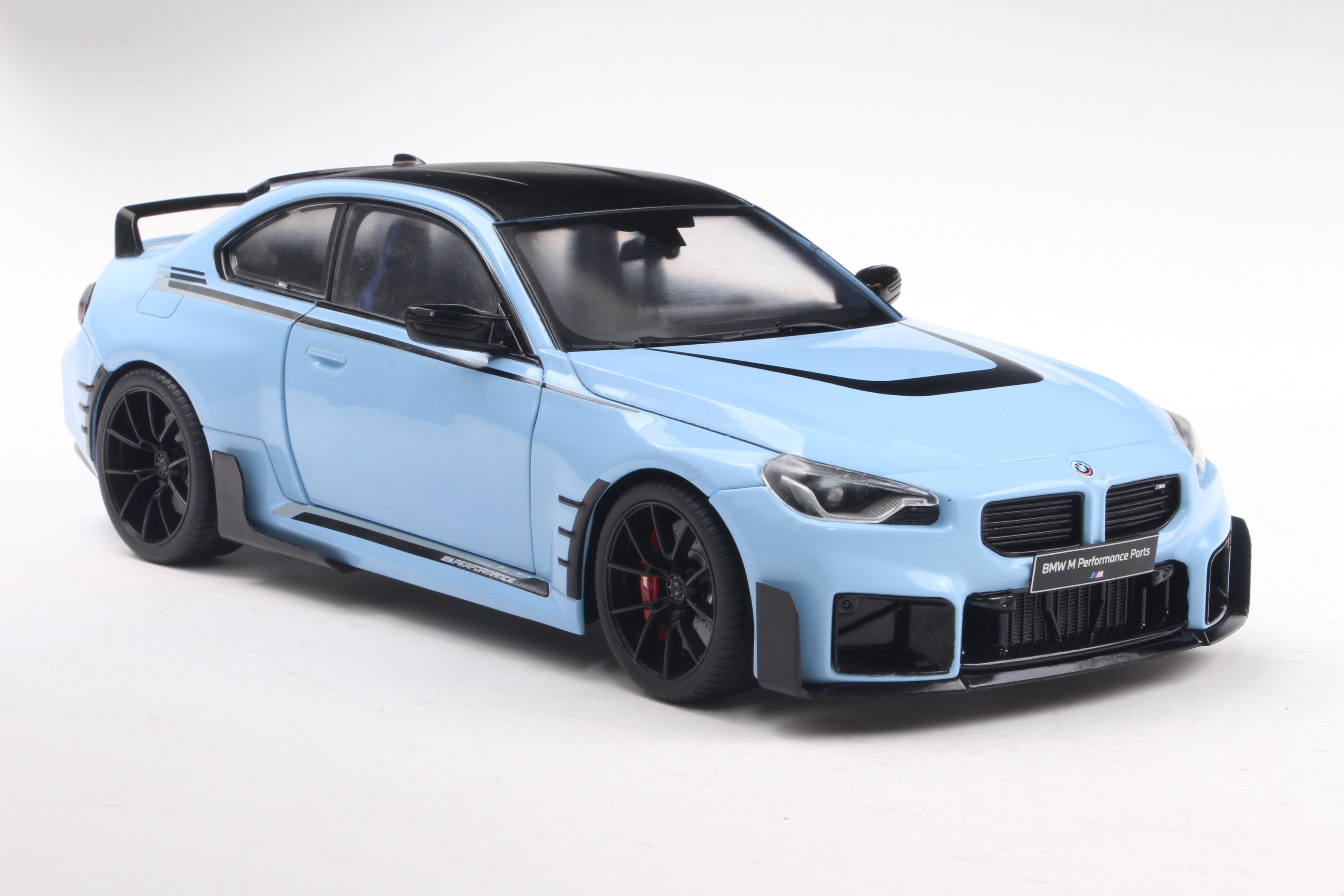Solido 1:18 Diecast - 2024 BMW 2 Series M-Performance Parts (G87), Light Blue/Black - S1812901