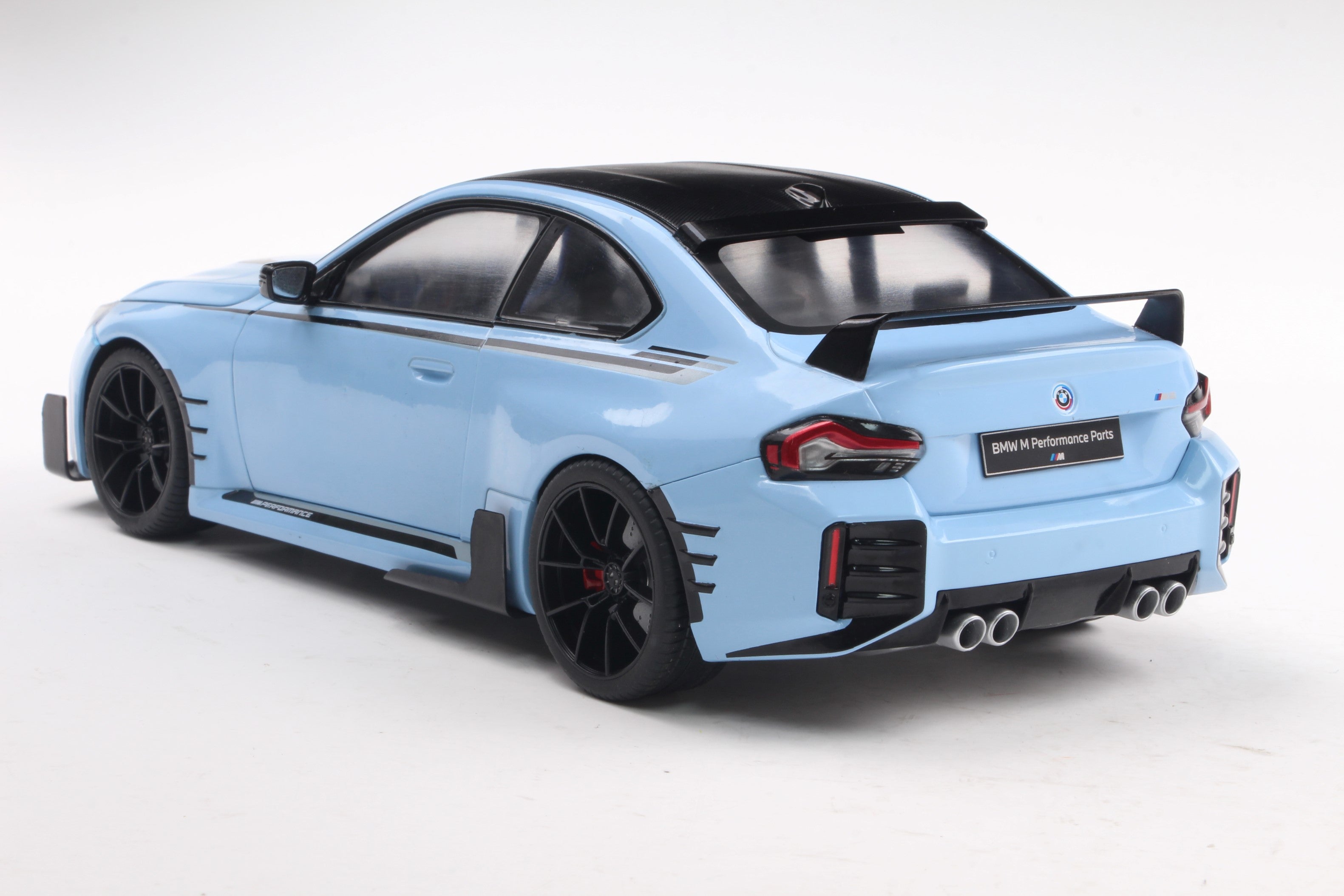 Solido 1:18 Diecast - 2024 BMW 2 Series M-Performance Parts (G87), Light Blue/Black - S1812901