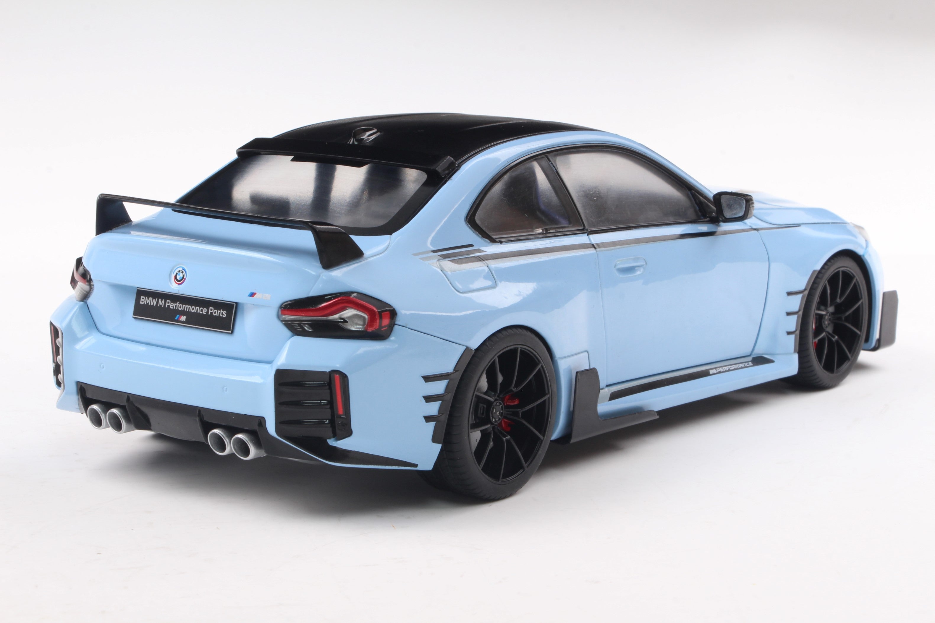 Solido 1:18 Diecast - 2024 BMW 2 Series M-Performance Parts (G87), Light Blue/Black - S1812901