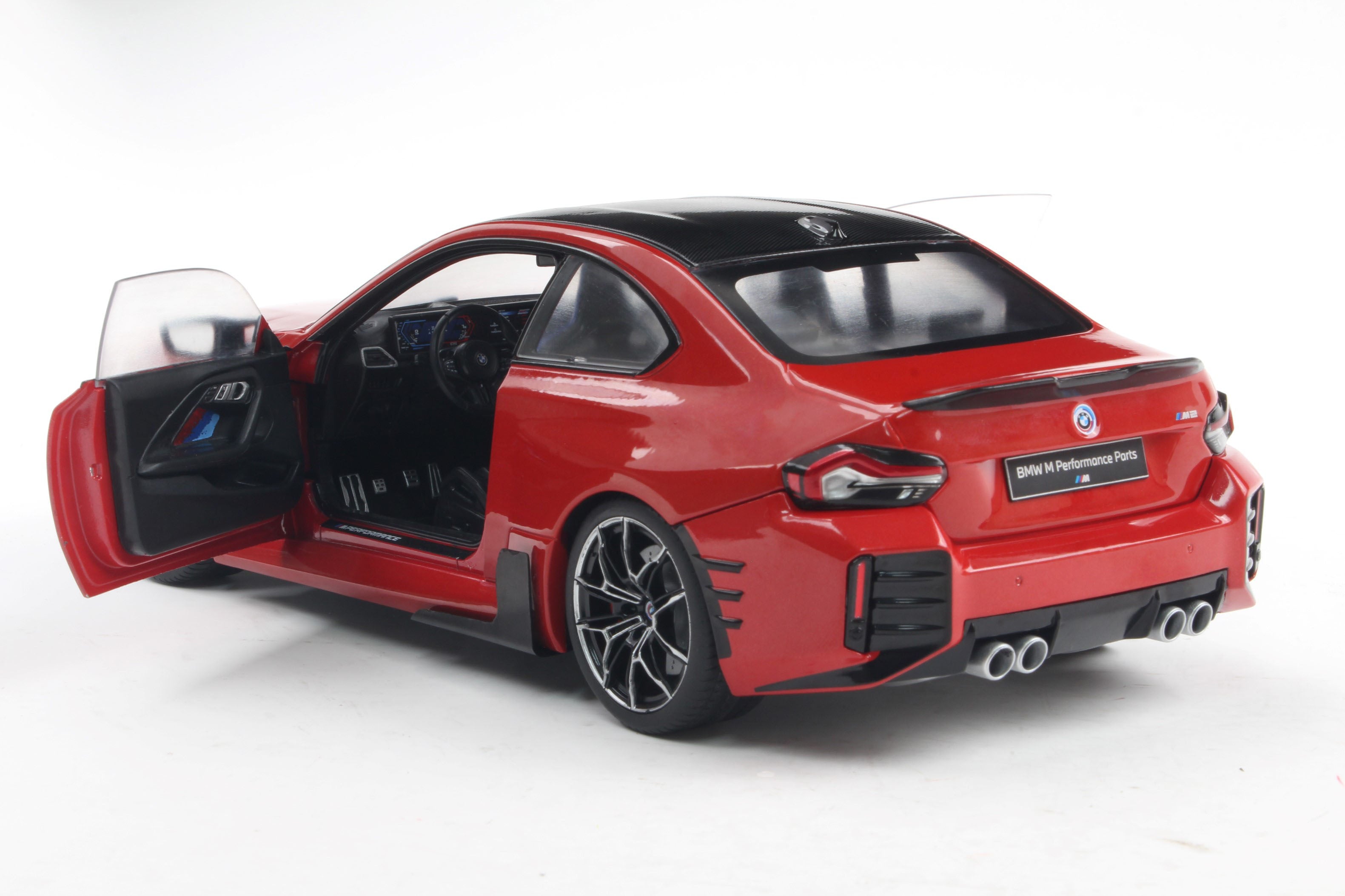 Solido 1:18 Diecast - 2024 BMW 2 Series M-Performance Parts (G87), Red/Black - S1812902