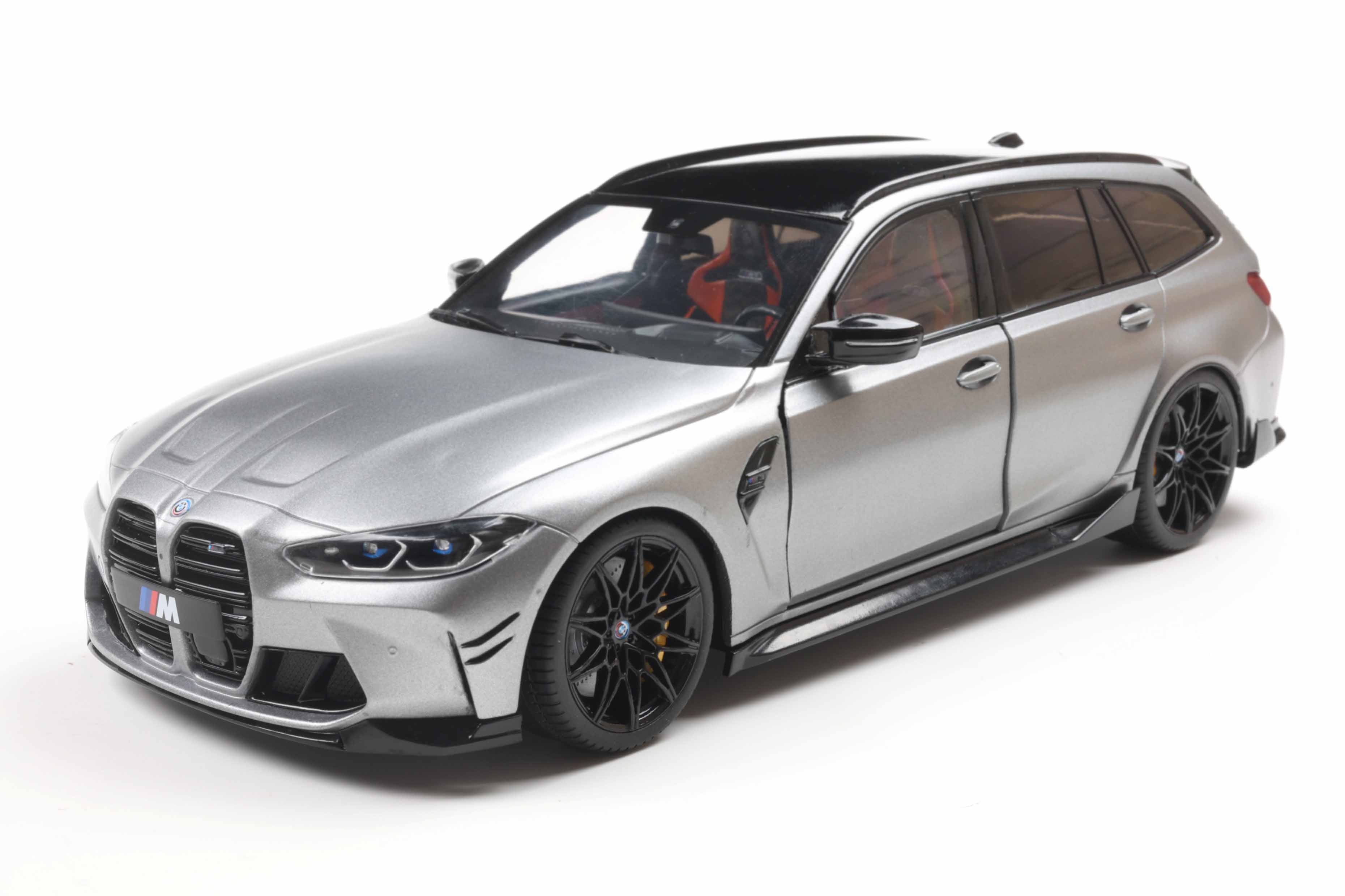 SOLIDO 1:18 Scale - 2024 BMW M3 (G81) Touring w/Performance Parts, Frozen Pure Grey Metallic - S1813702