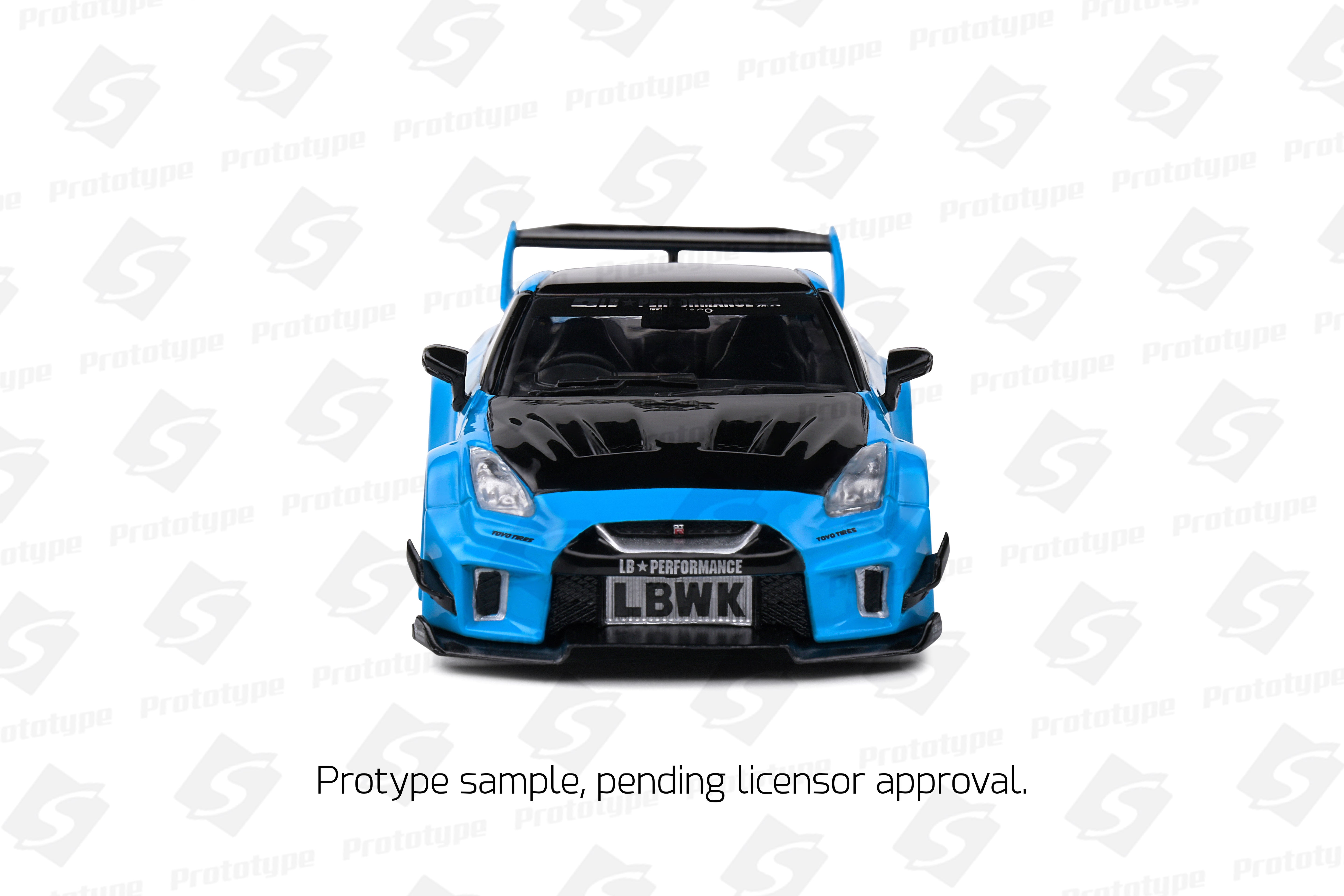 SOLIDO 1:43 Diecast, 2019 Nissan Skyline GT-R (R35) Liberty Walk Body Kit, Miami Blue - S4311209