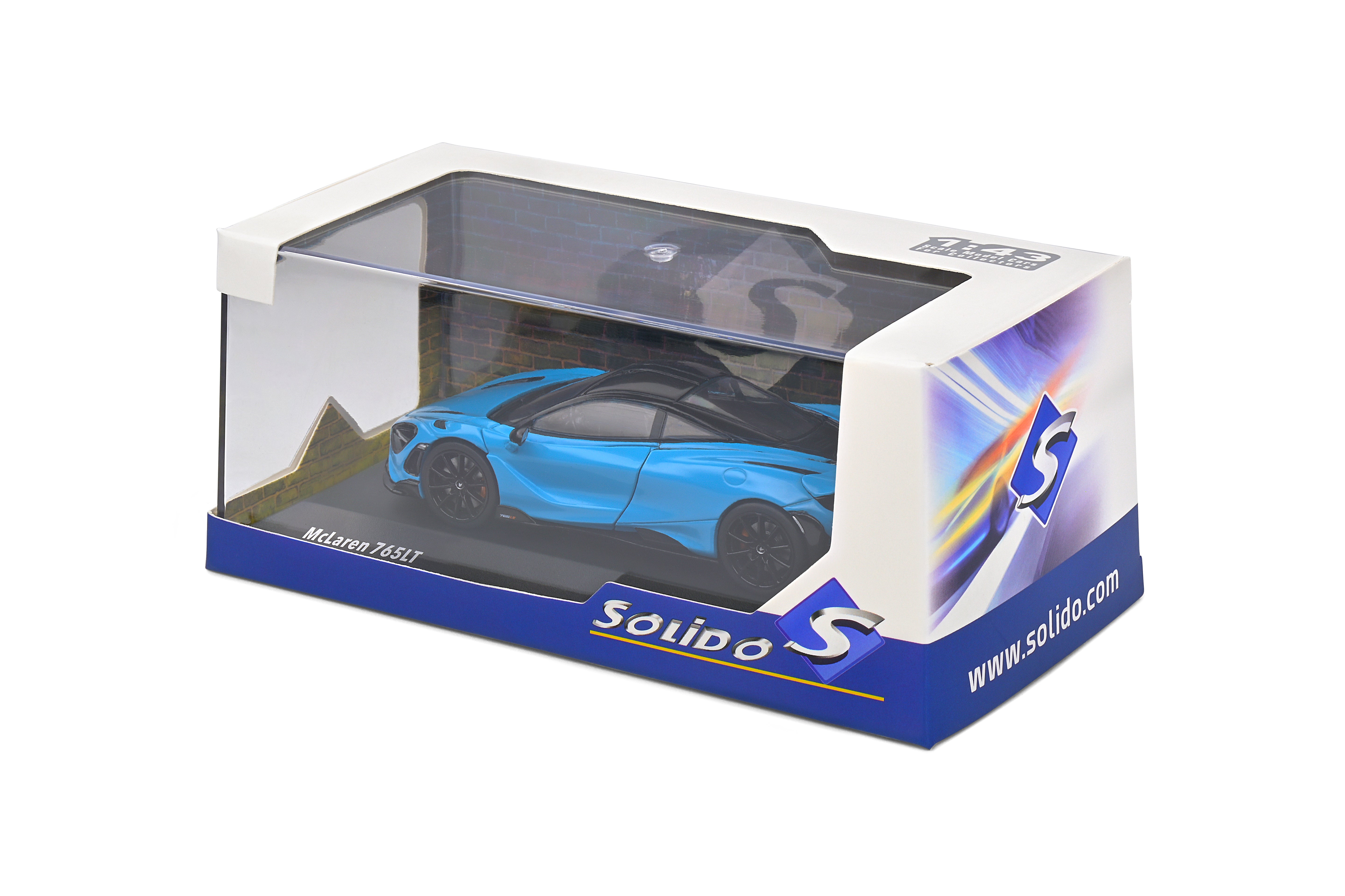 Solido 1:43 Scale, 2020 McLaren 765 LT, Blue - S4311904