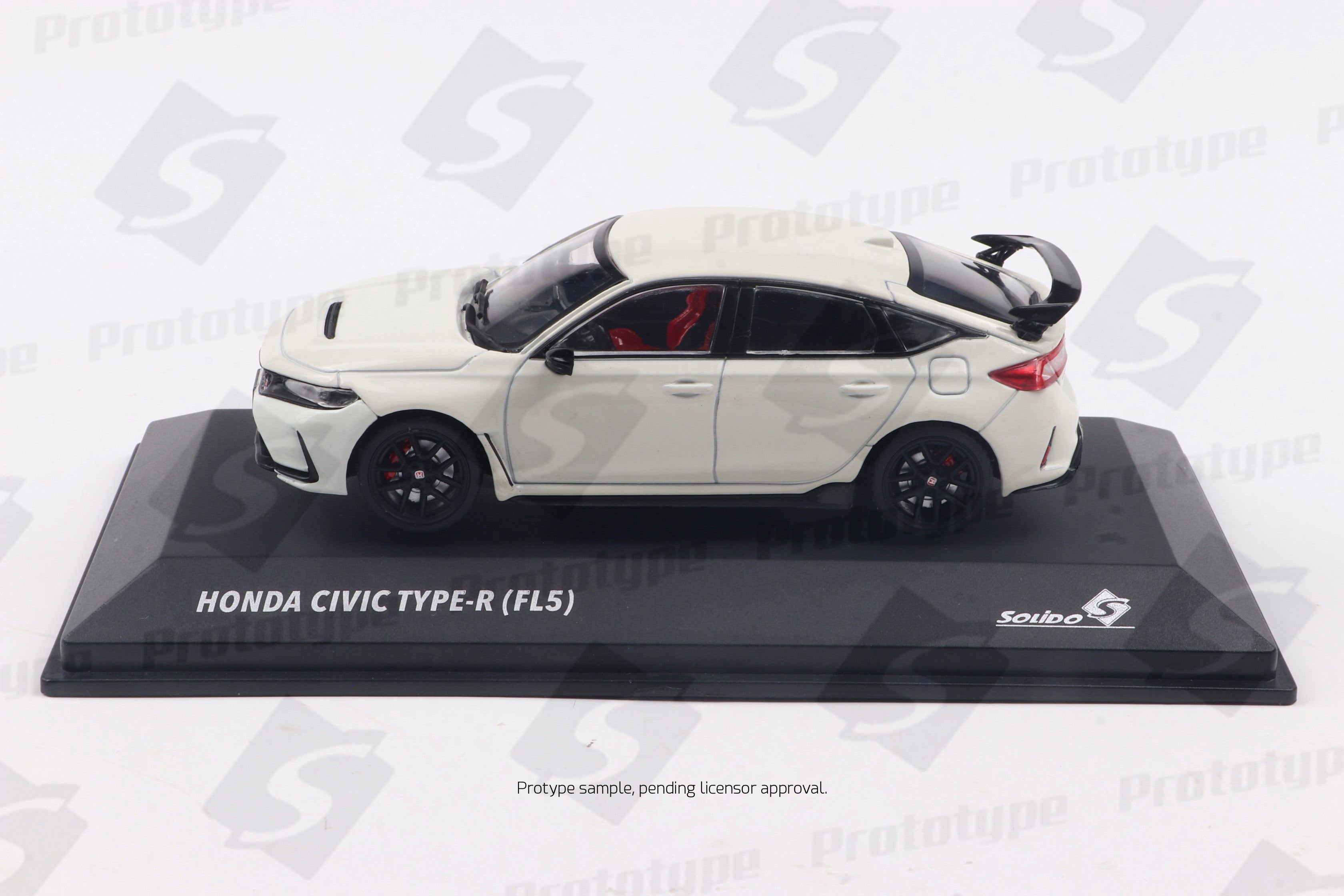 SOLIDO 1:43 Diecast, 2022 Honda Civic Type R, Championship White - S4314302