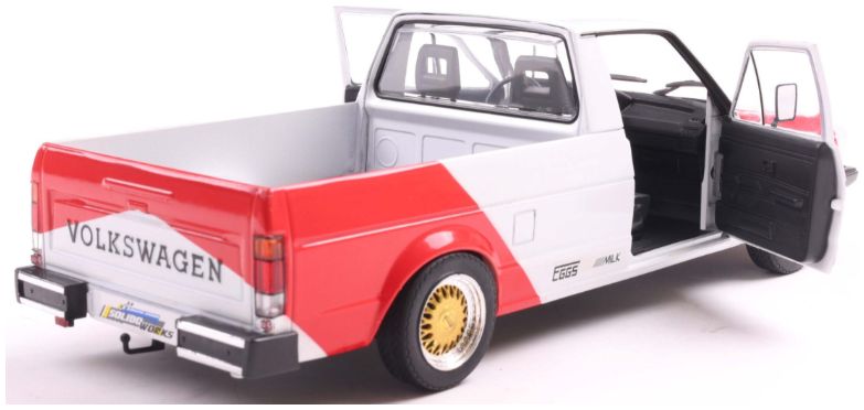 Solido 1:18 Diecast - 1982 VW Caddy MK.1 M Racing Tribute, White/Red - S1803512