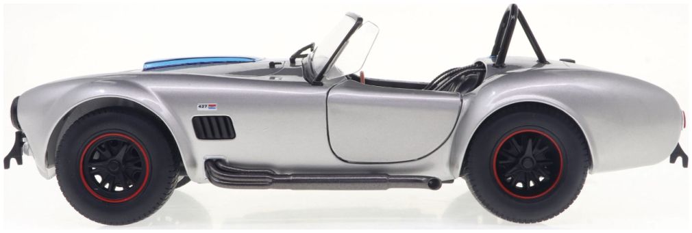 SOLIDO 1:18 Scale Diecast Model Car - 1965 SHELBY COBRA 427 MKII SOLIDO WORKS M - Racing Silver - S1804913