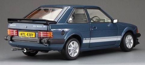 SUNSTAR 1:18 Scale - 1981 Ford Escort Mk3 RS1600i, Caspian Blue - RHD UK EXCLUSIVE - 360 Pieces