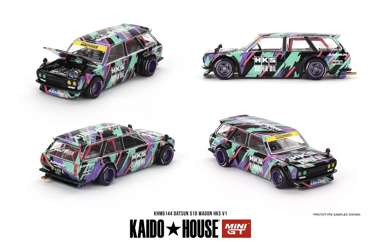 Mini GT 1:64 Scale Kaido House Datsun Kaido 510 Wagon HKS V1 - KHMG144
