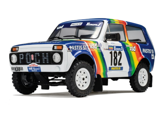 SOLIDO 1:18 Scale Diecast, Lada Niva White #182 Jabouille/Sardou Paris-Dakar 1984 - 1807305