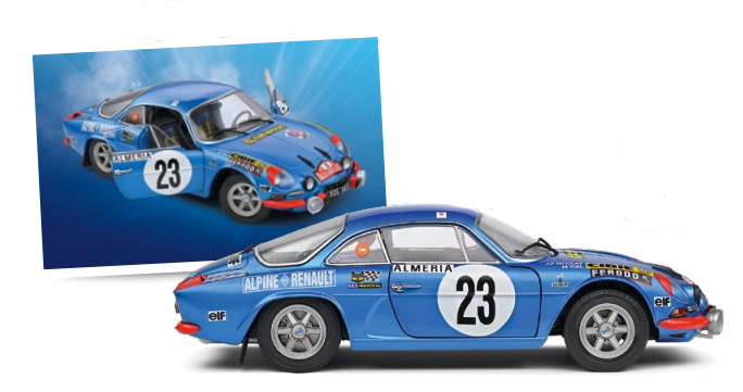 SOLIDO 1:18 Scale Diecast - Alpine A110 1600S 1972 Rallye Monte-Carlo - Nicolas/ Vial #23 - S1804208