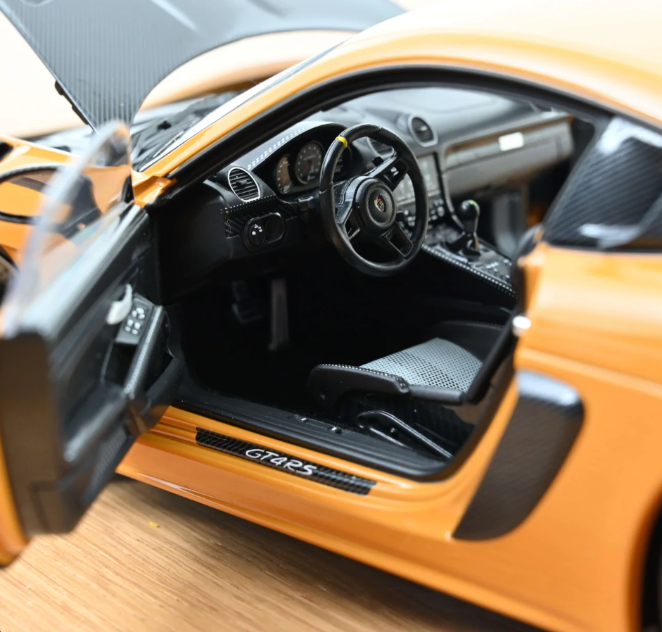 NoRev 1:18 - 2023 PORSCHE - 718 (982) SPIDER RS Weissach Package, Bahama Orange - 187252