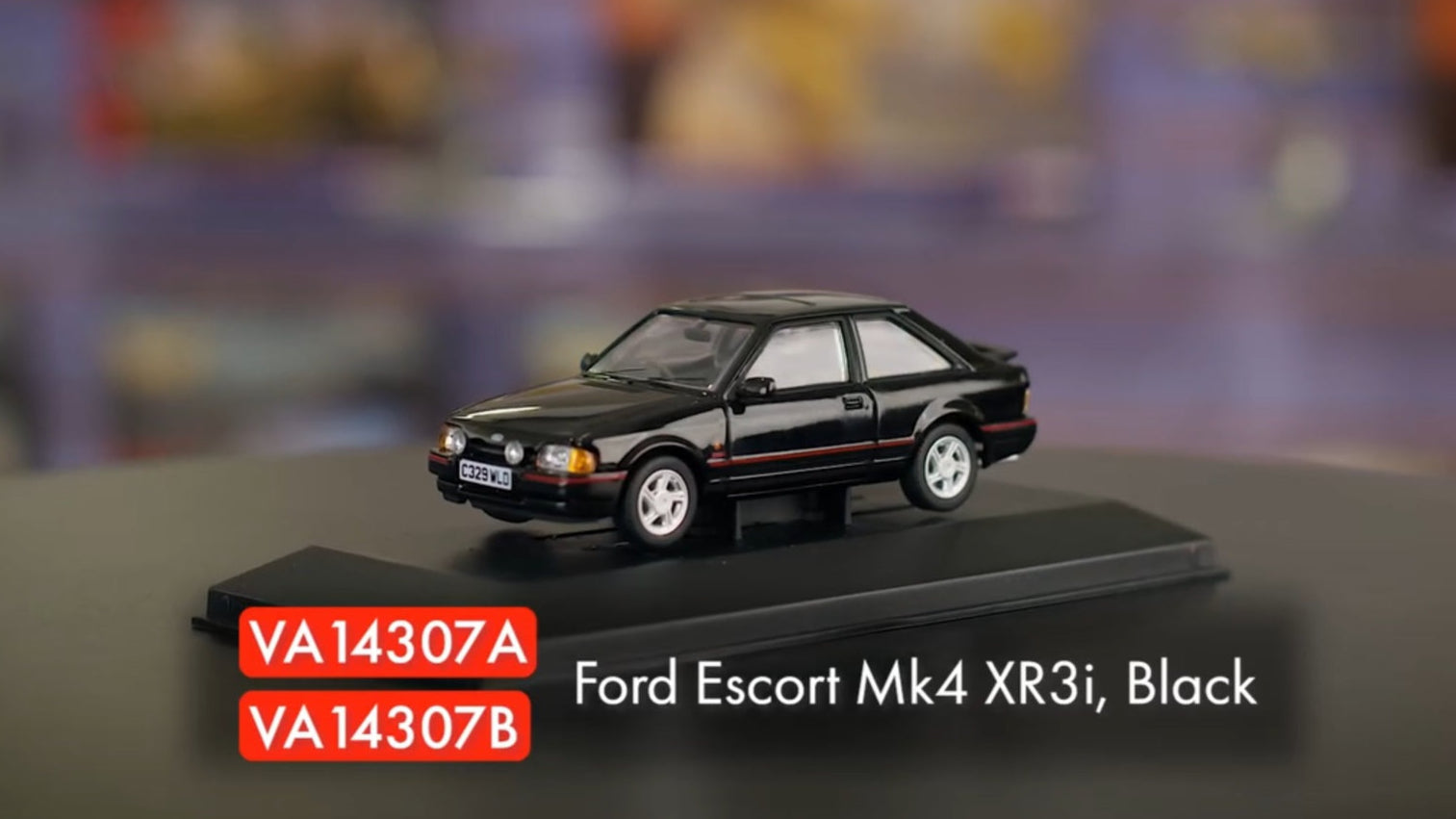 Corgi 1:43 Diecast Model - 1986 Ford Escort Mk4 XR3i (C329 WLD), Black - VA14307A