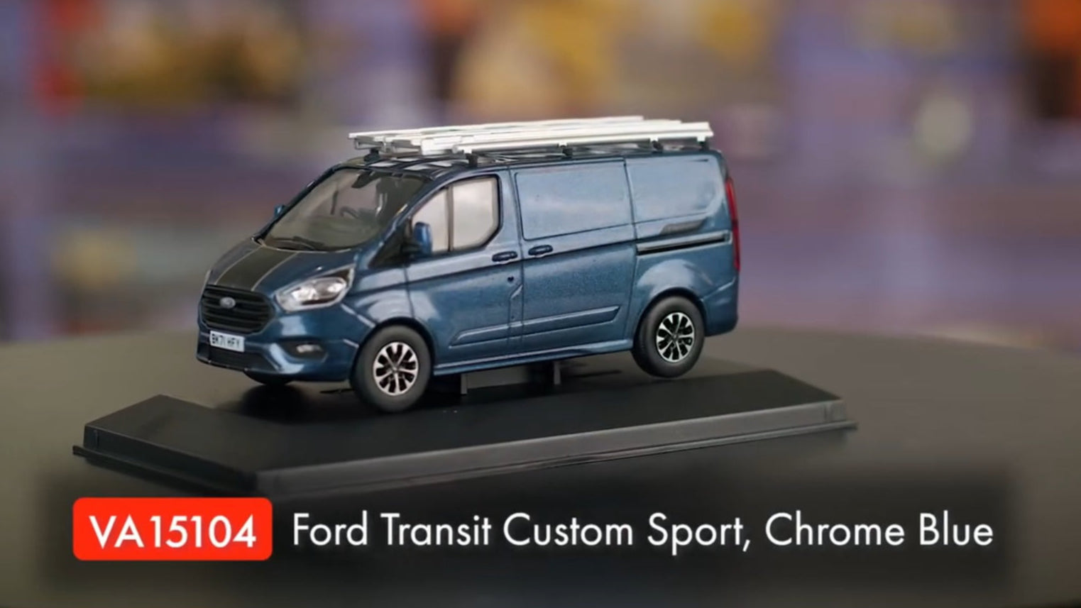 Corgi 1:43 Diecast Model - Ford Transit Custom Sport, Chrome Blue - VA15104