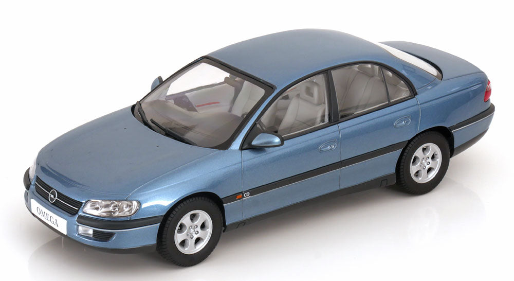 Triple 9 - 1:18 Scale Diecast - 1996 Opel Omega B CD, Polar Blue Metallic - T9-1800431