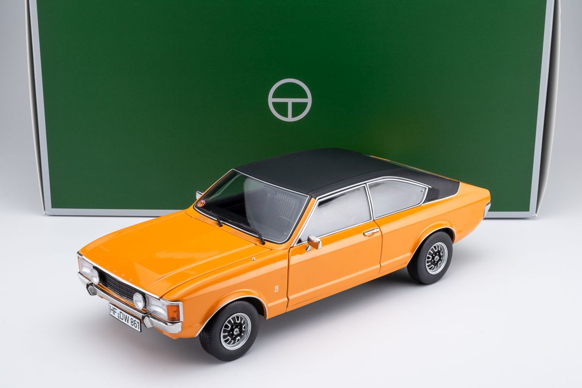 Touring Modelcars 1:18 Scale Diecast - 1975 Ford Granada Coupe Series 2, Signal Orange - 18080003