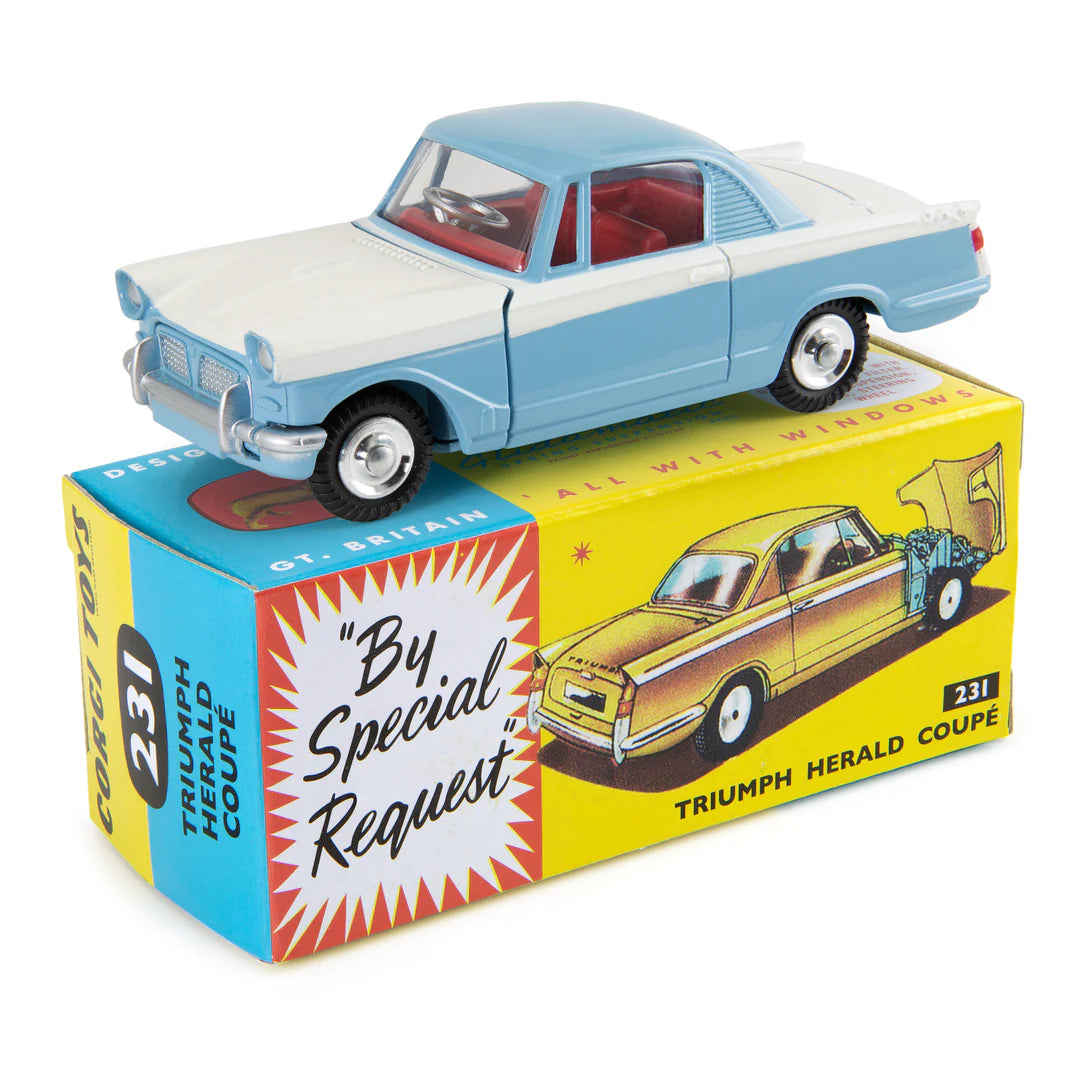 Corgi Model Club 1:43 Diecast - Triumph Herald Coupe, Blue/White, 231