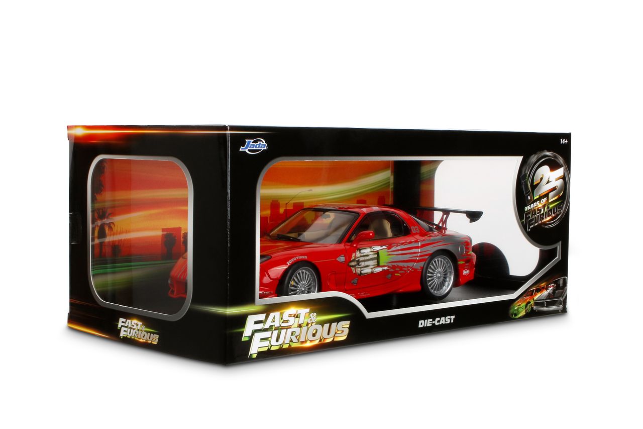 Jada Diecast - 1:18 Dom's Mazda RX7 FD3RS "Fast and Furious" Red - 38137