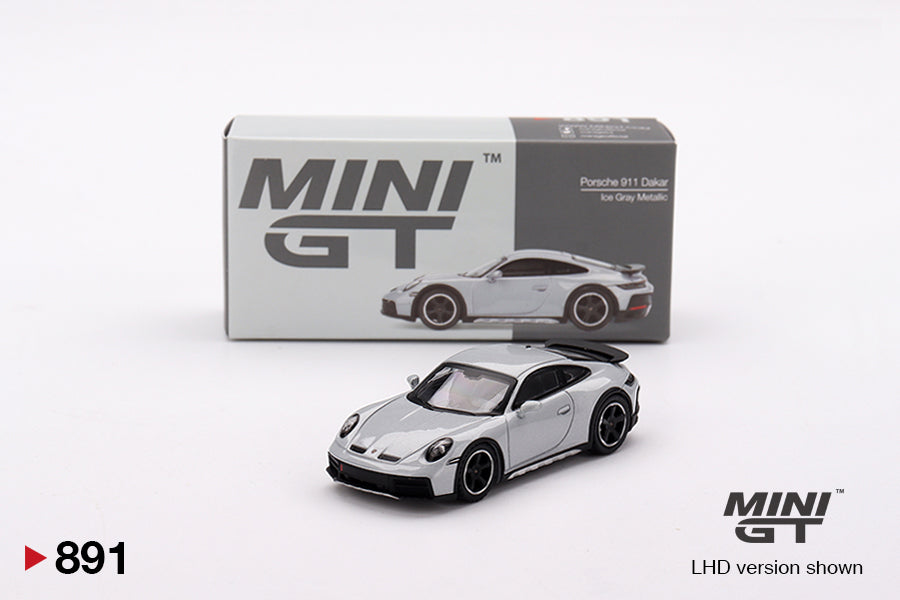 Mini GT 1:64 Diecast - Porsche 911 Dakar (RHD), Ice Grey Metallic - MGT00891-R