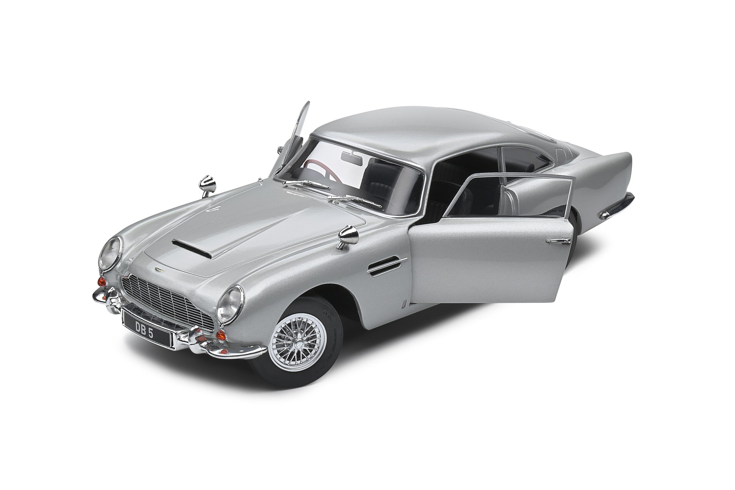 SOLIDO 1:18 ASTON MARTIN DB5 model road car Silver birch 1964 Bond 007 - 1807101