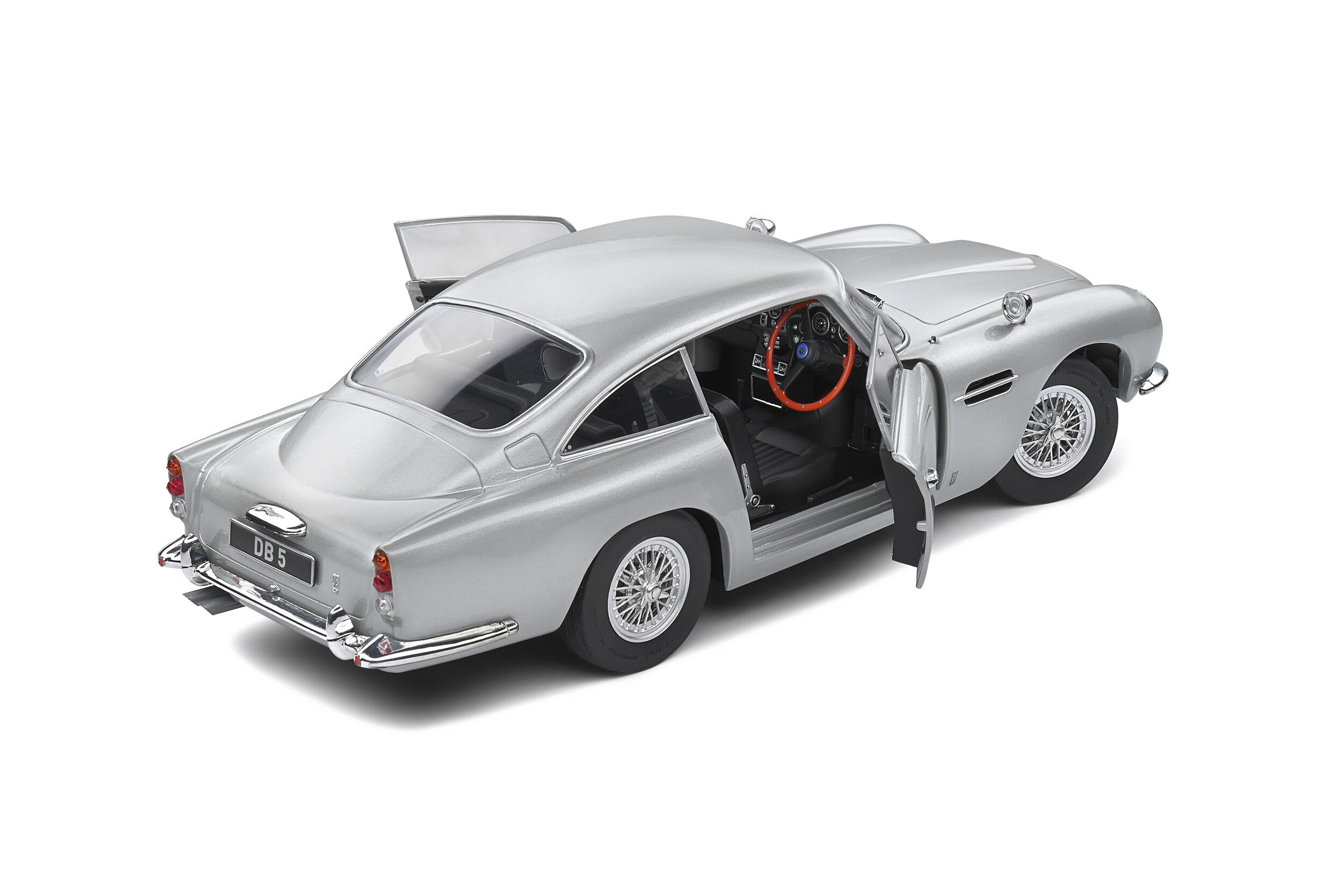 SOLIDO 1:18 ASTON MARTIN DB5 model road car Silver birch 1964 Bond 007 - 1807101
