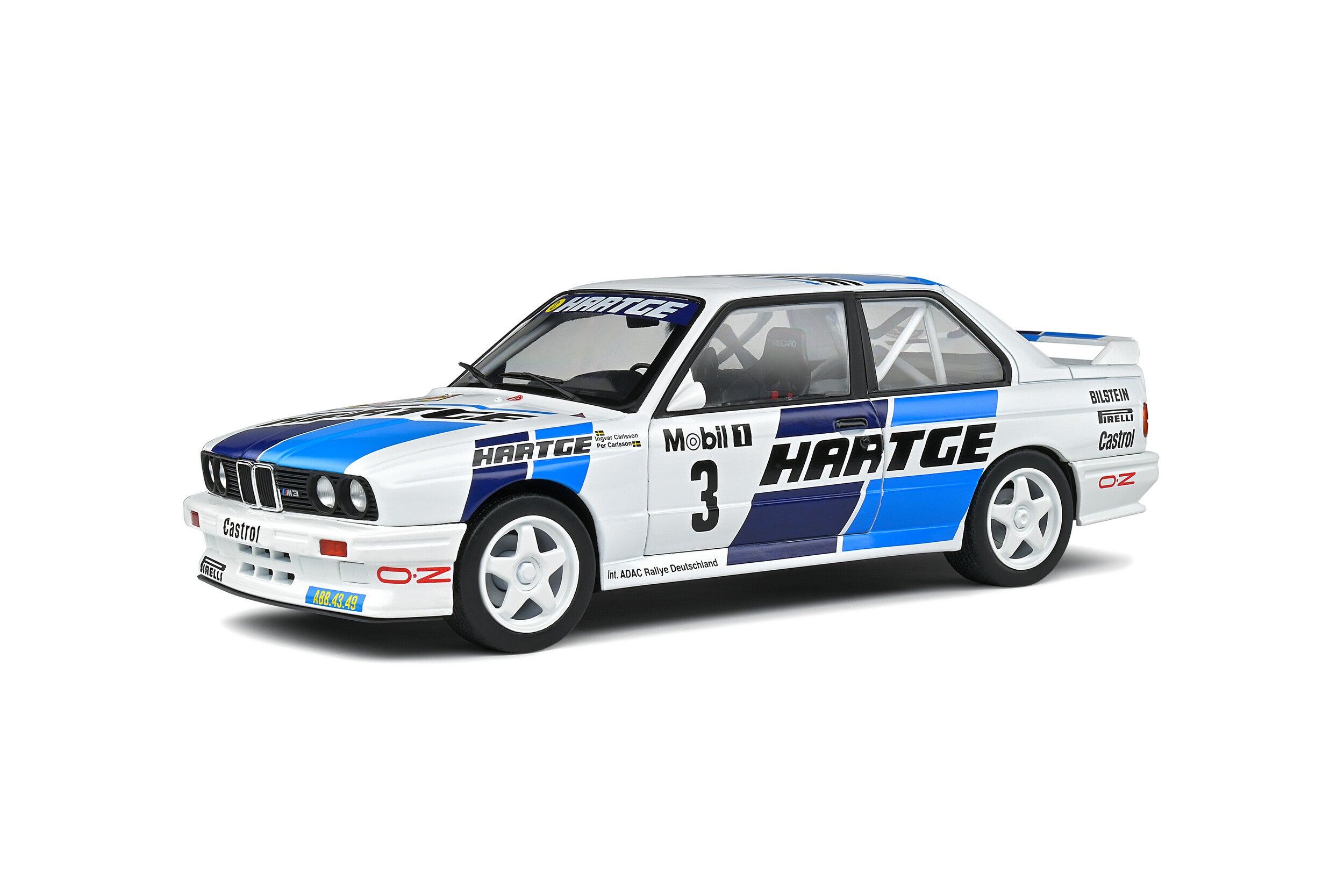 SOLIDO 1:18 Scale Diecast Model, BMW E30 M3 Adac Rallye Deutschland 1990