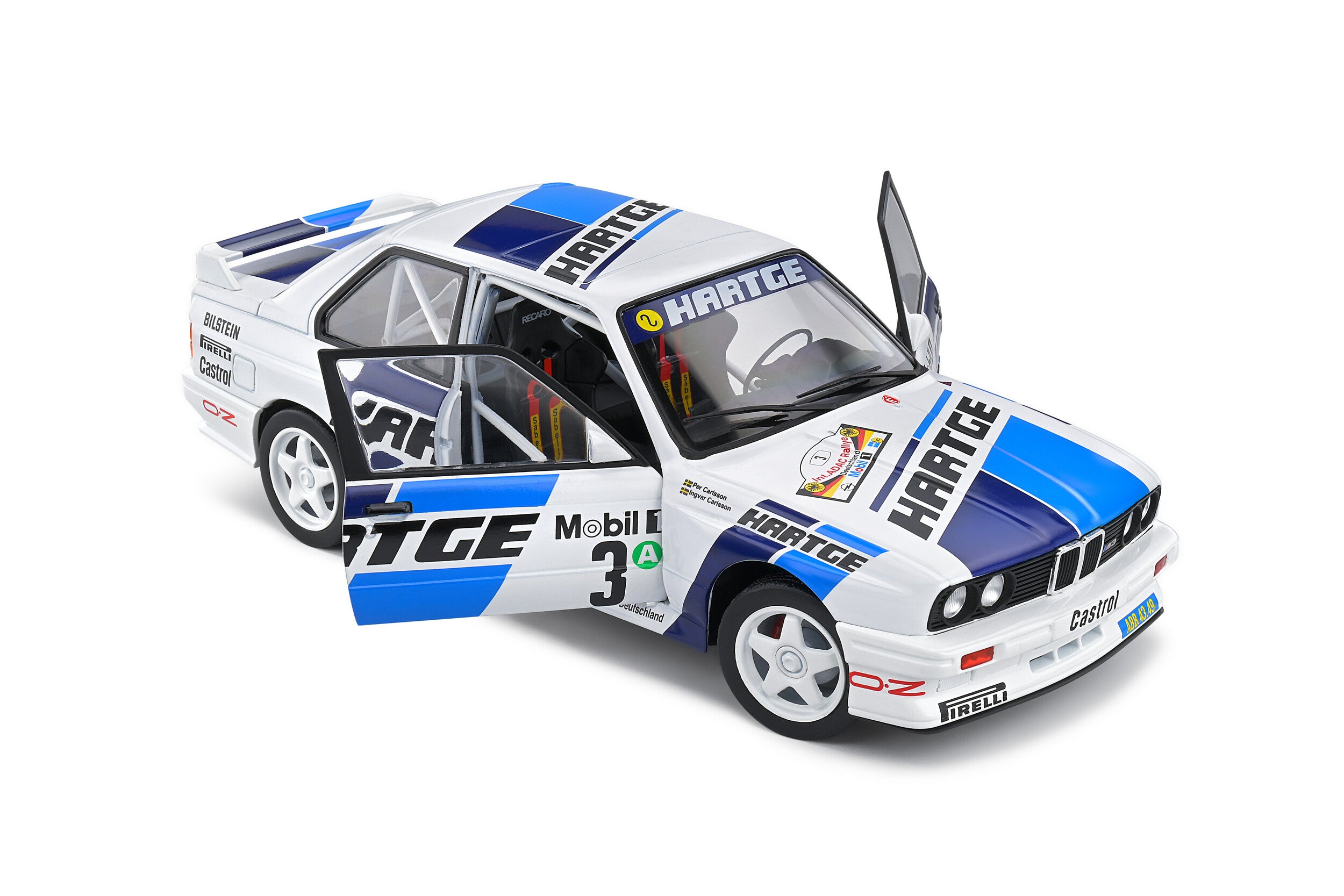 SOLIDO 1:18 Scale Diecast Model, BMW E30 M3 Adac Rallye Deutschland 1990