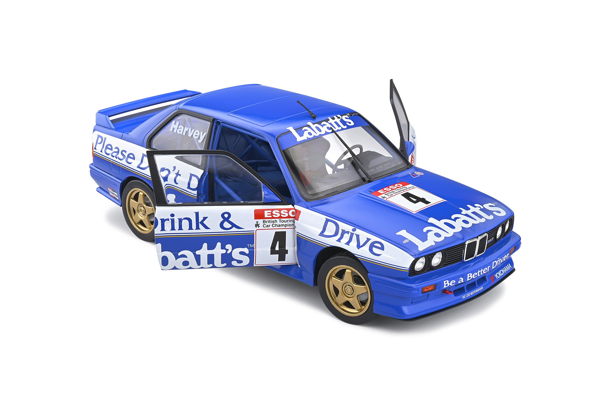 SOLIDO 1:18 Scale Diecast Model, BMW E30 M3 British Touring Car Championship 91 BTCC