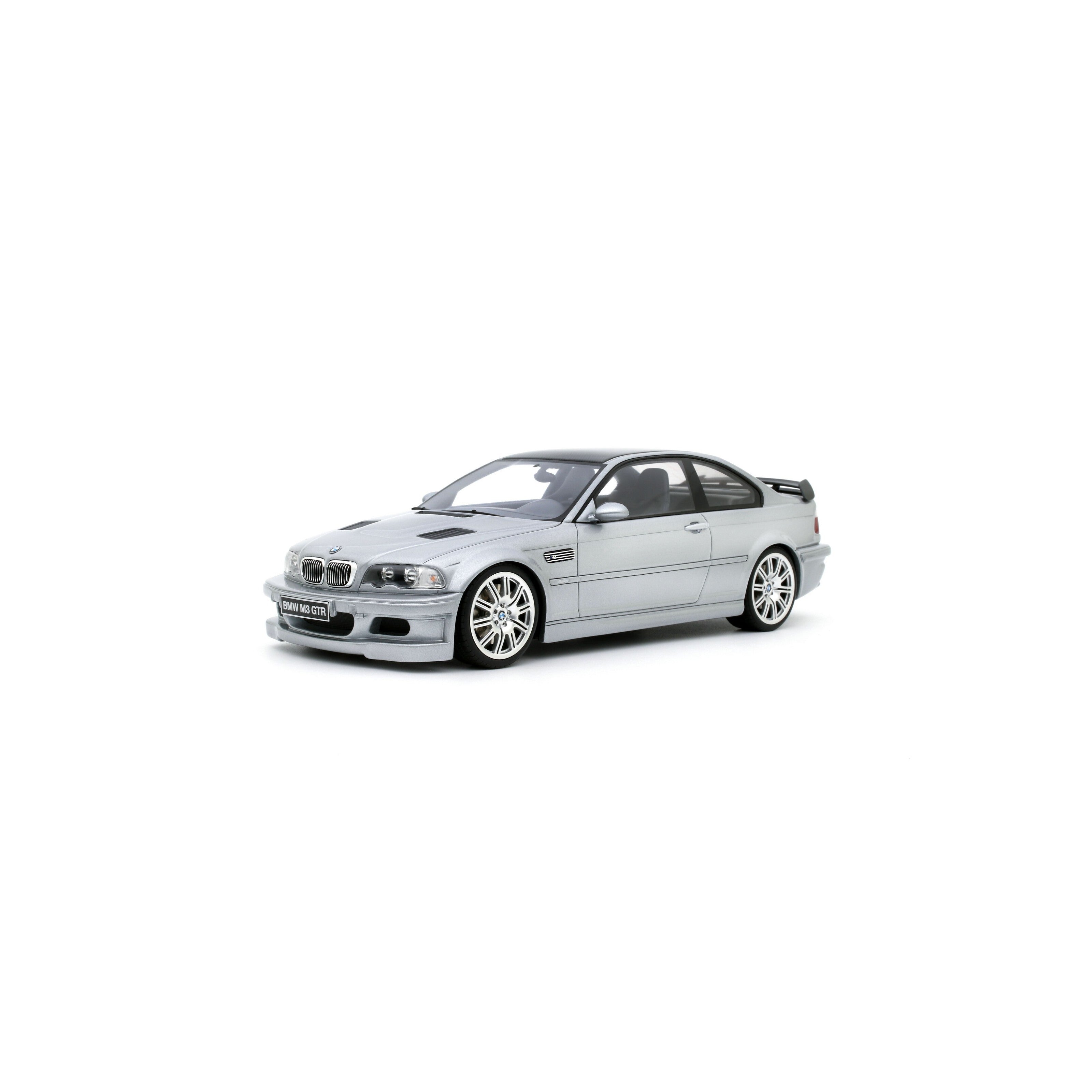 OTTO 1:18 Scale Resin - 2001 BMW E46 M3 GTR Street - Titan Silver Metallic 354 - OT1128