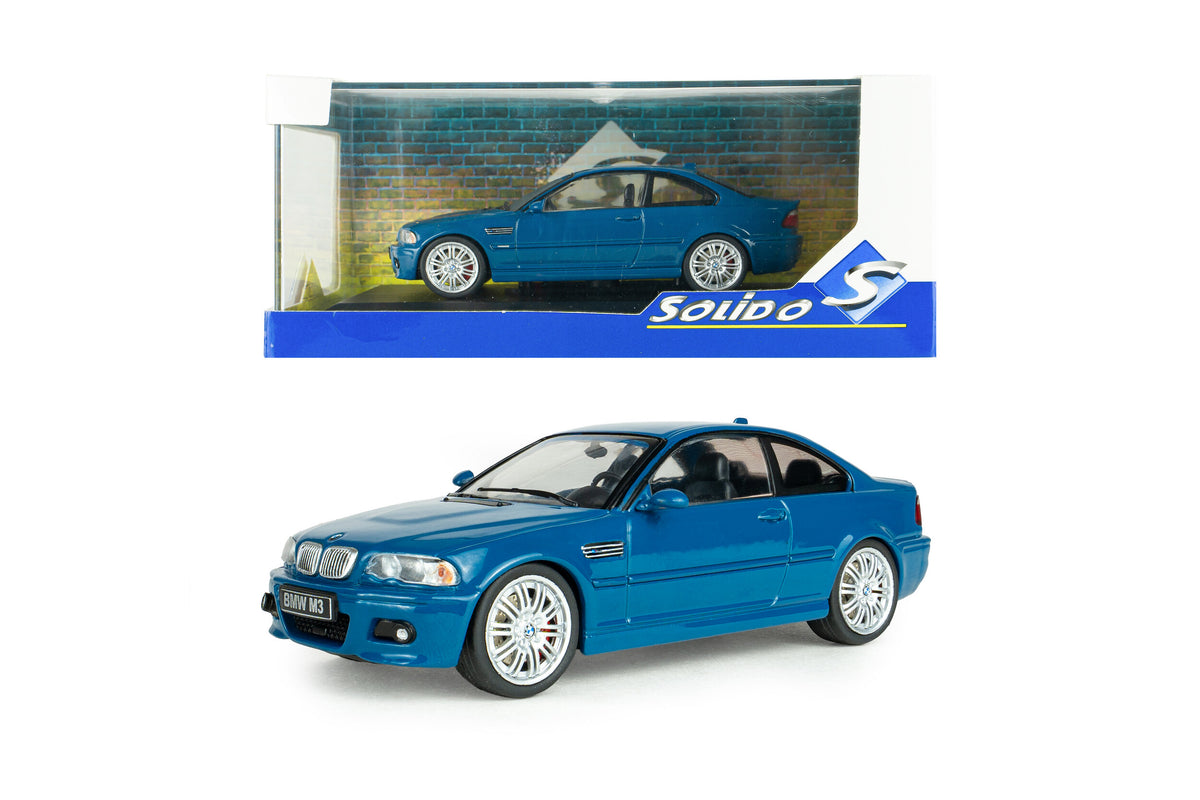 SOLIDO 1:43 Scale - 2000 BMW 3 Series M3 (E46) Coupe, Laguna Seca Blue - S4318601