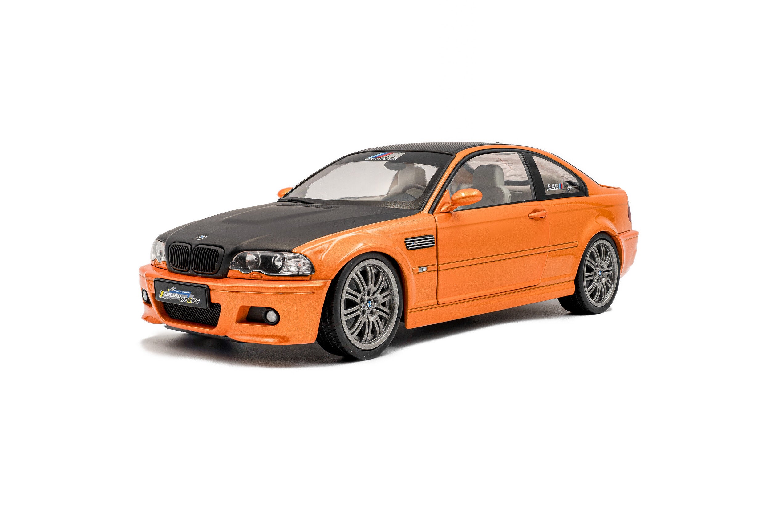 SOLIDO 1:18 Scale - 2000 BMW E46 M3 COUPE SOLIDO WORKS, ORANGE - S1806509