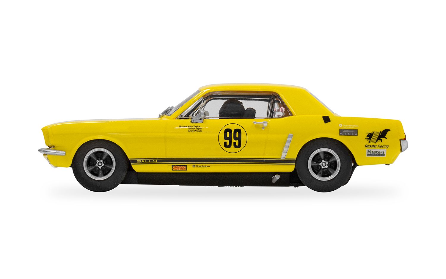 Scalextric 1:32 Scale - Ford Mustang Rassler Racing, Yellow - C4537