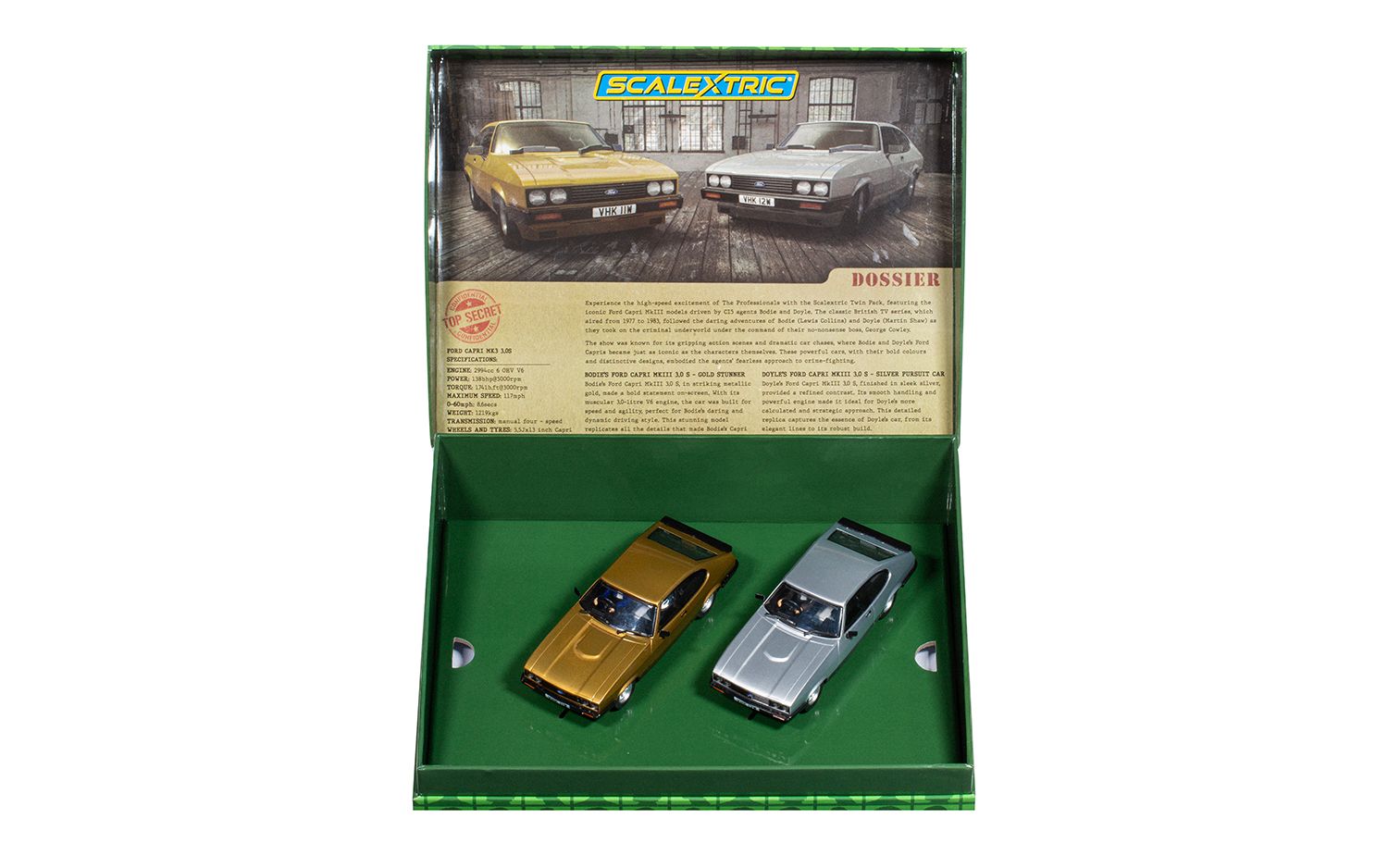 Scalextric 1:32 Scale - The Professionals Ford Capri Mk III - Twin Car Pack - C4642