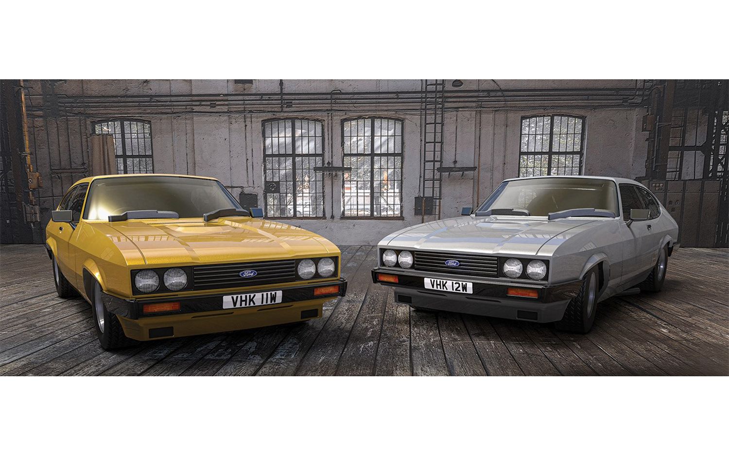 Scalextric 1:32 Scale - The Professionals Ford Capri Mk III - Twin Car Pack - C4642