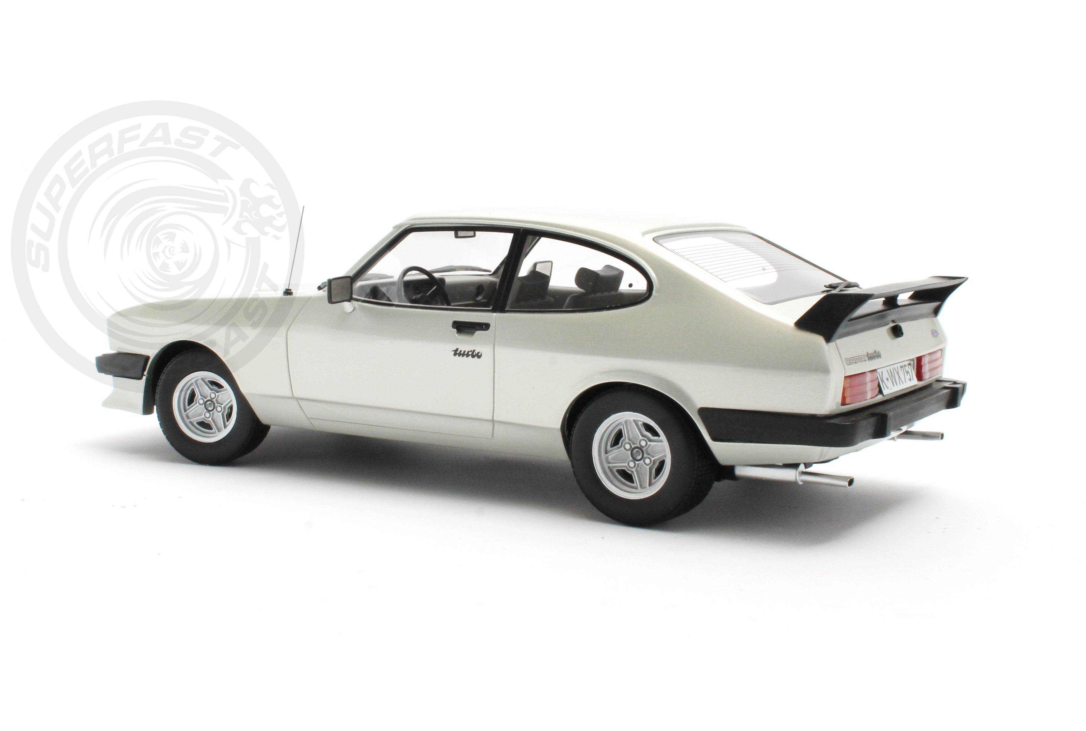 CULT 1:18 Scale Model 1981 Ford Capri 2.8 Turbo - Metallic Silver - CML215-1